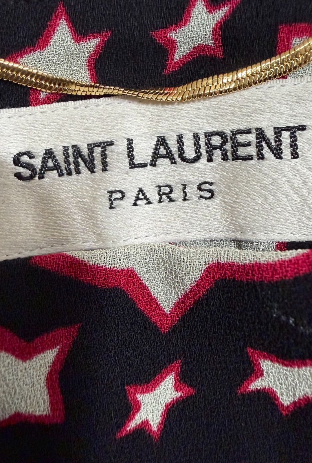 Saint Laurent Paris Saint Laurent Paris 16SS Mulberry Silk Star Print Skirt F36 Size 26" / US 2 / IT 38 - 3 Thumbnail