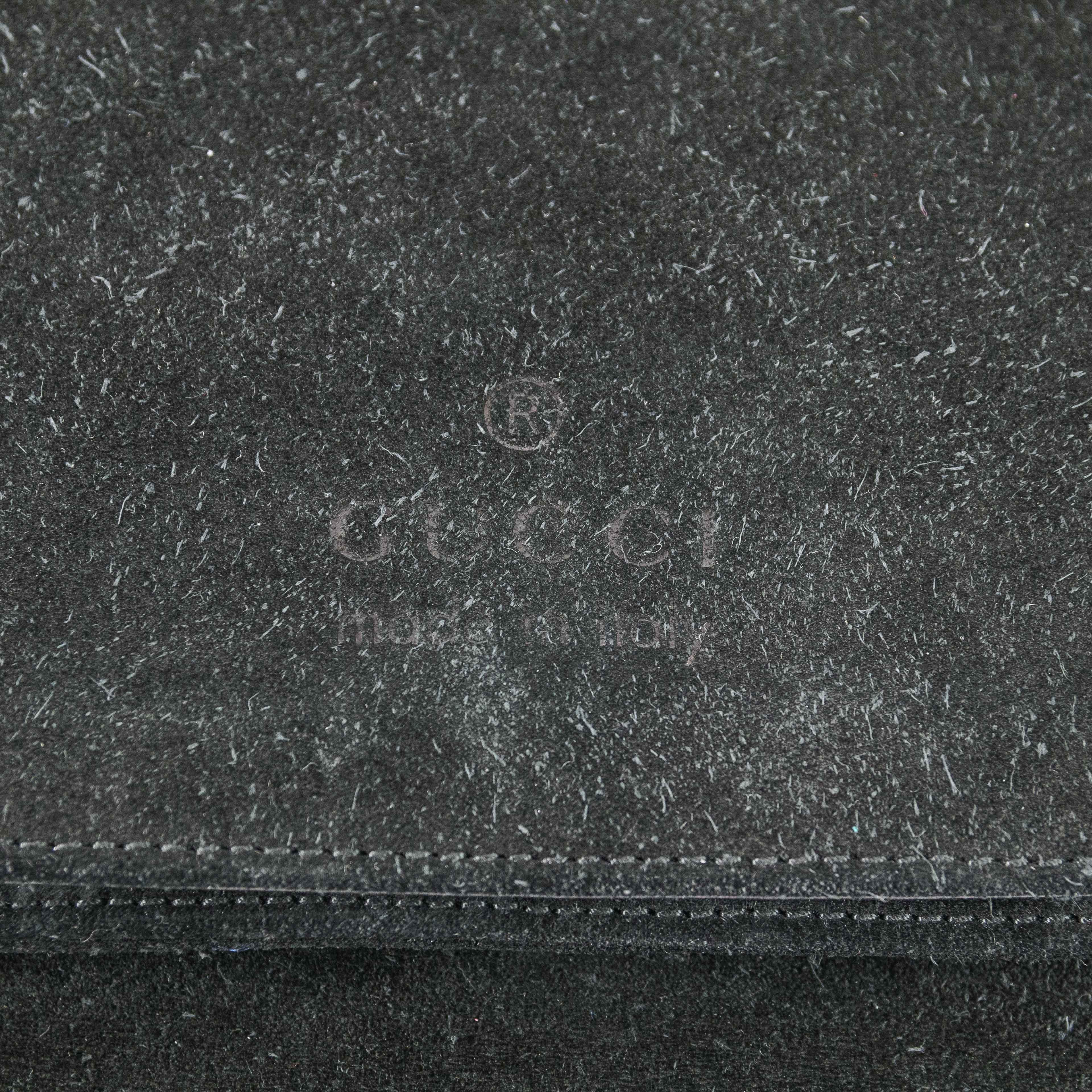 Gucci Gucci Black Suede and Leather Messenger Bag Size ONE SIZE - 18 Thumbnail