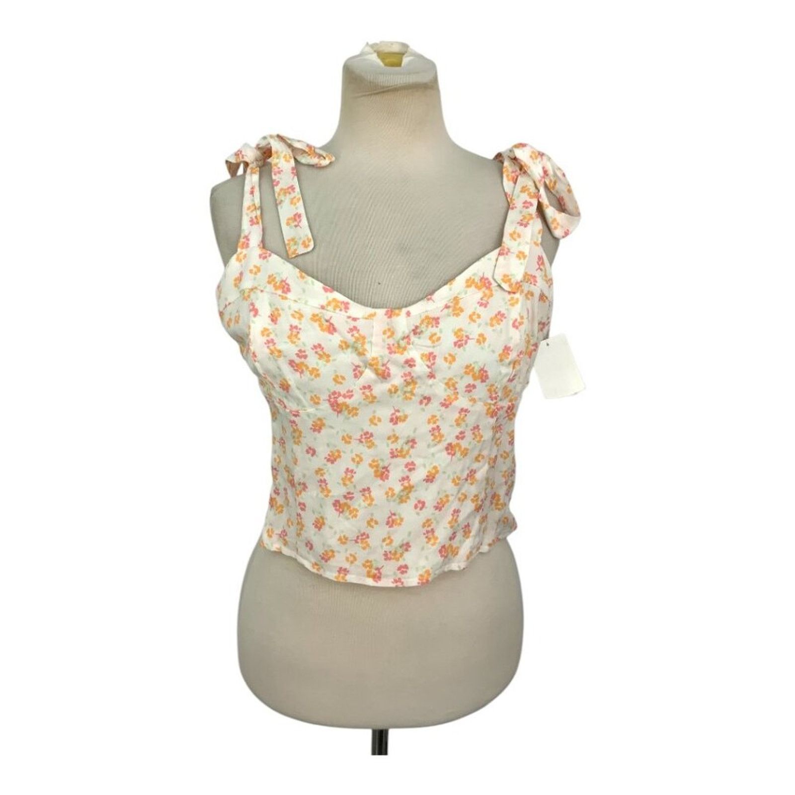 BP. Bp Floral Tie Strap Corset Top Size Large NWOT $29 MSRP Size L / US 10 / IT 46 - 2 Thumbnail