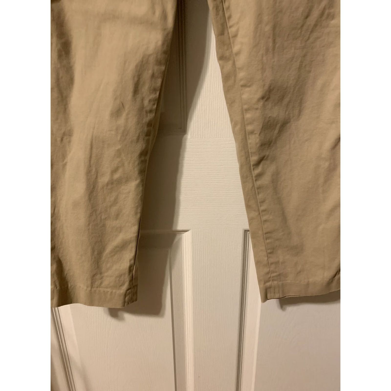 Tommy Hilfiger Tommy Hilfiger Womens 8 Khaki Flat Front Work Pants Chino Beige Size 30" / US 8 / IT 44 - 3 Thumbnail