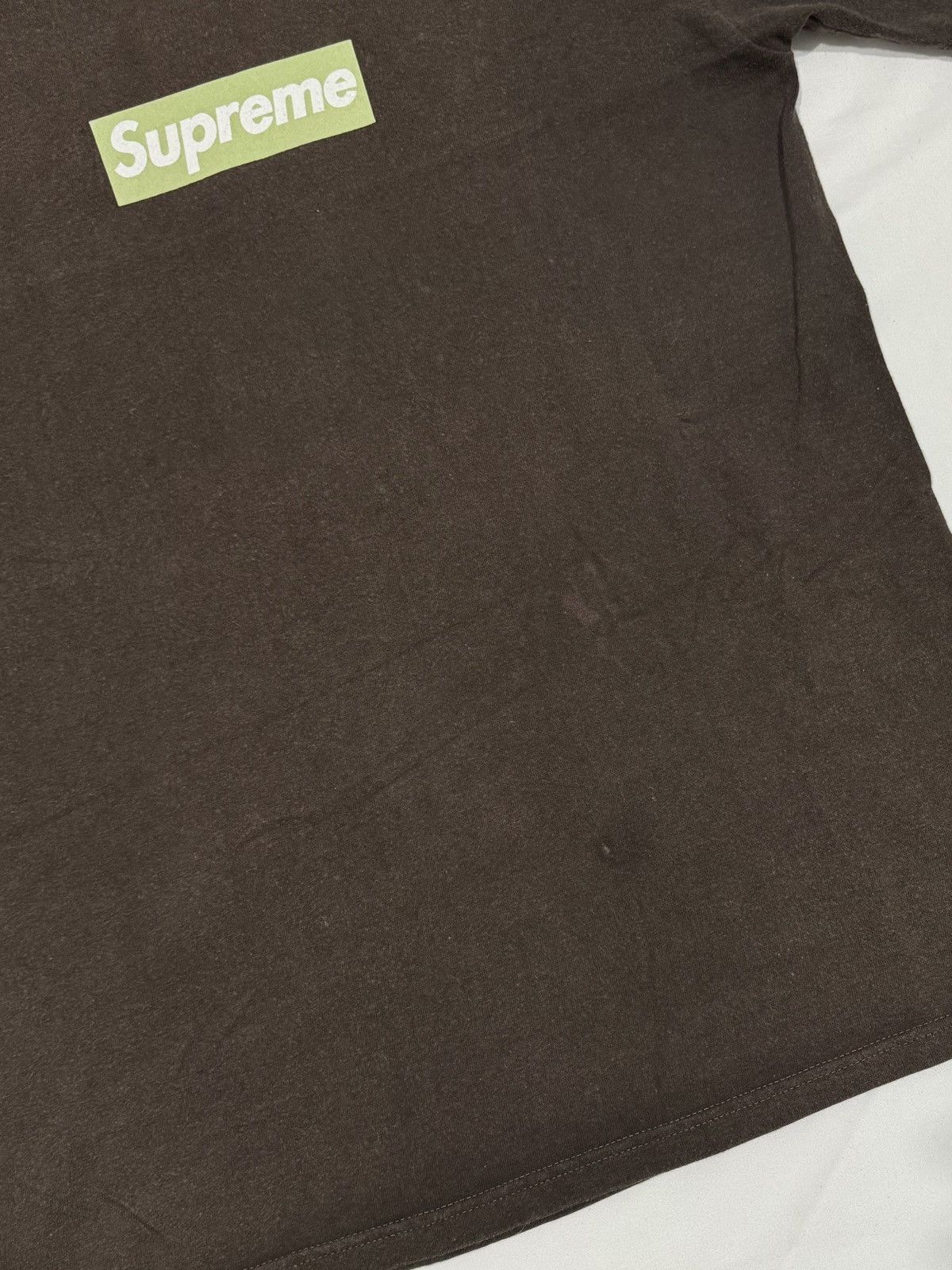 Supreme Supreme Green on Brown Kiwi Box Logo Tee 2001 Size US M / EU 48-50 / 2 - 4 Thumbnail