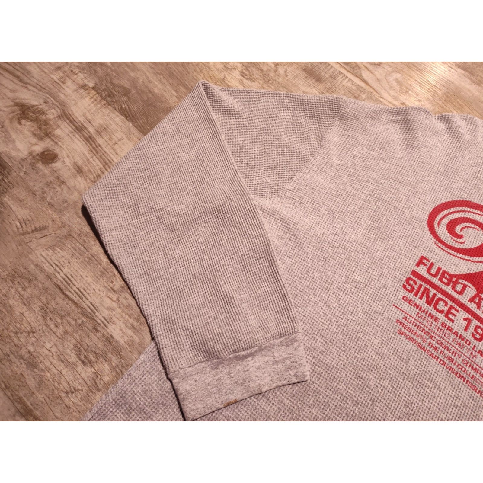Fubu VINTAGE FUBU Collection athletic wear Shirt Mens 2XL Gray Waffle Knit Thermal Long Sleeve 90s Hip Hop Size US XXL / EU 58 / 5 - 5 Thumbnail