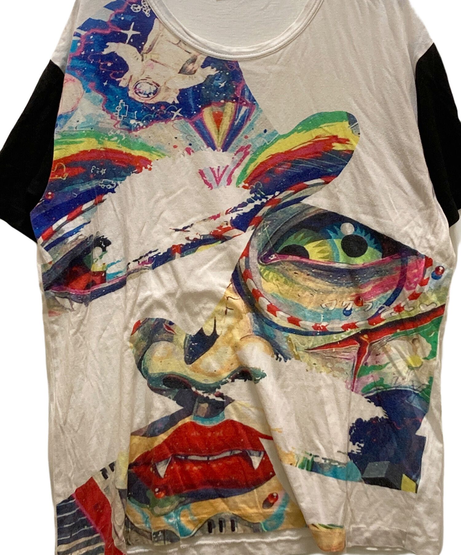 Yohji Yamamoto Yohji Yamamoto Pour Homme Face Design Short Sleeve T-Shirt 3 Size US L / EU 52-54 / 3 - 7 Thumbnail
