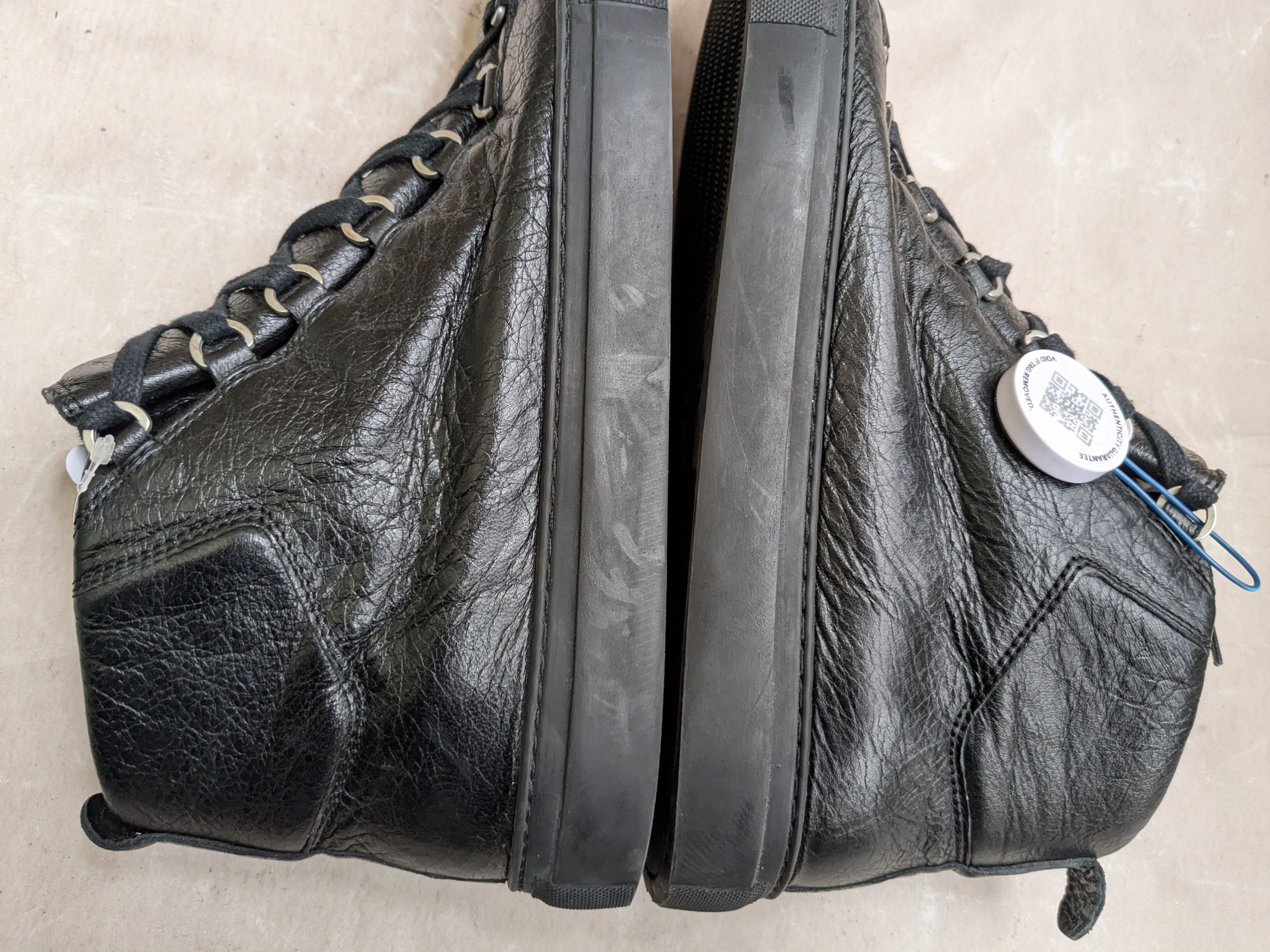 Balenciaga Balenciaga Arena Sneaker Black 12 High Tops Leather Size US 12 / EU 45 - 7 Thumbnail