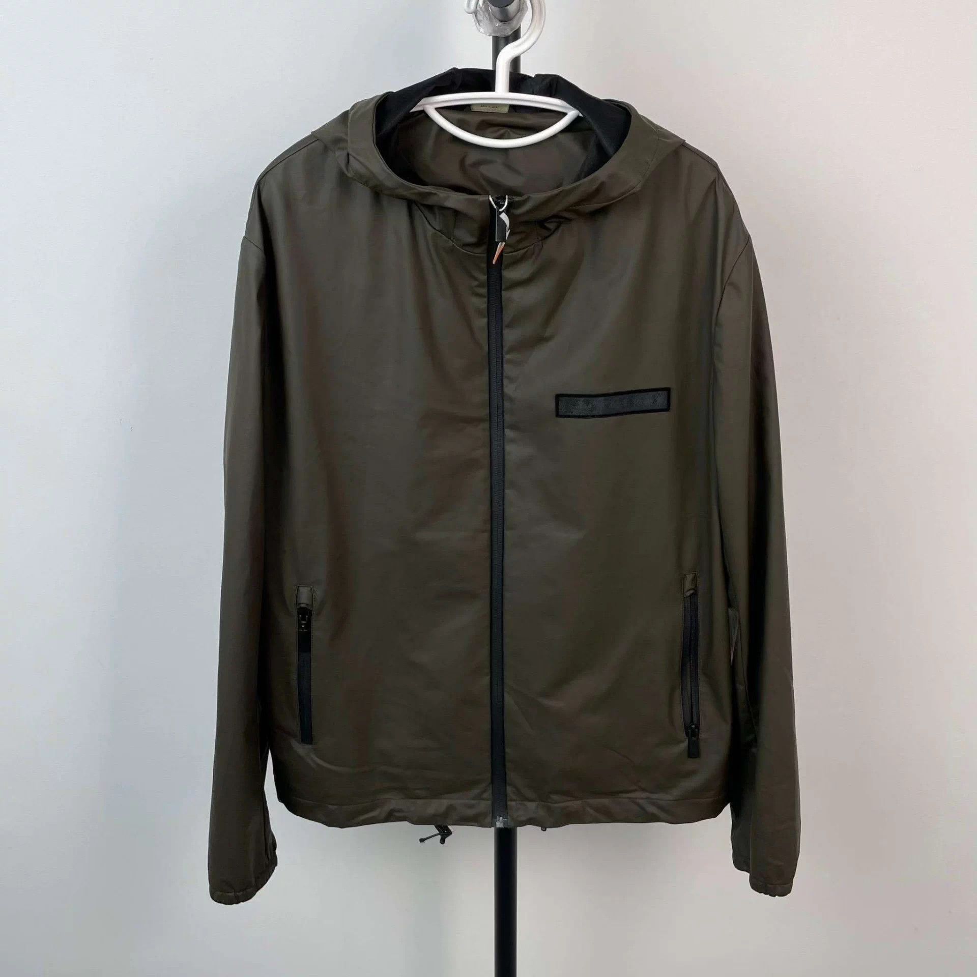 Fendi coated hooded jacket 48 emerald green A no accs