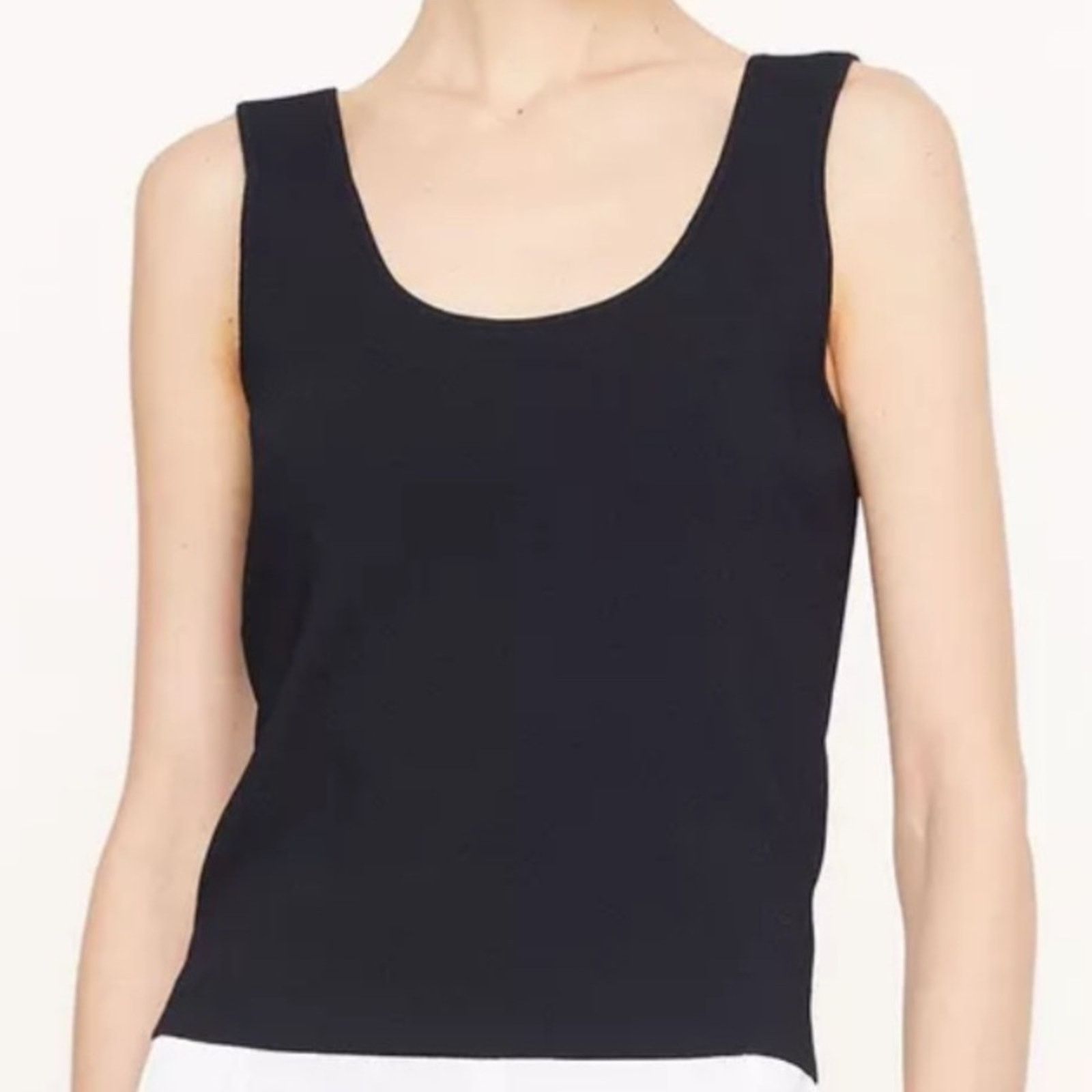 Vince Vince Scoop Neck Tank Top - Black Size XL Size XL / US 12-14 / IT 48-50 - 1 Thumbnail