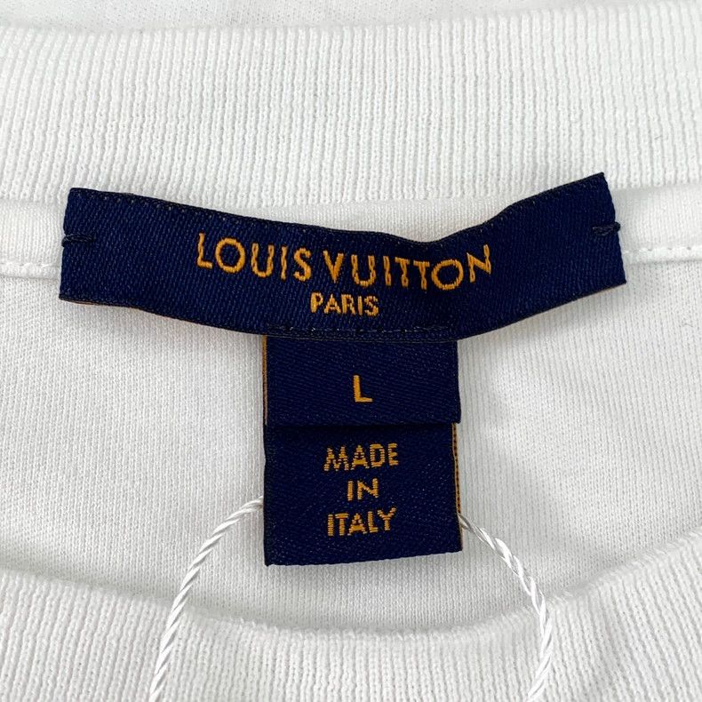 Louis Vuitton Louis Vuitton 22 white logo embroidered cotton crew neck s Size L / US 10 / IT 46 - 6 Thumbnail