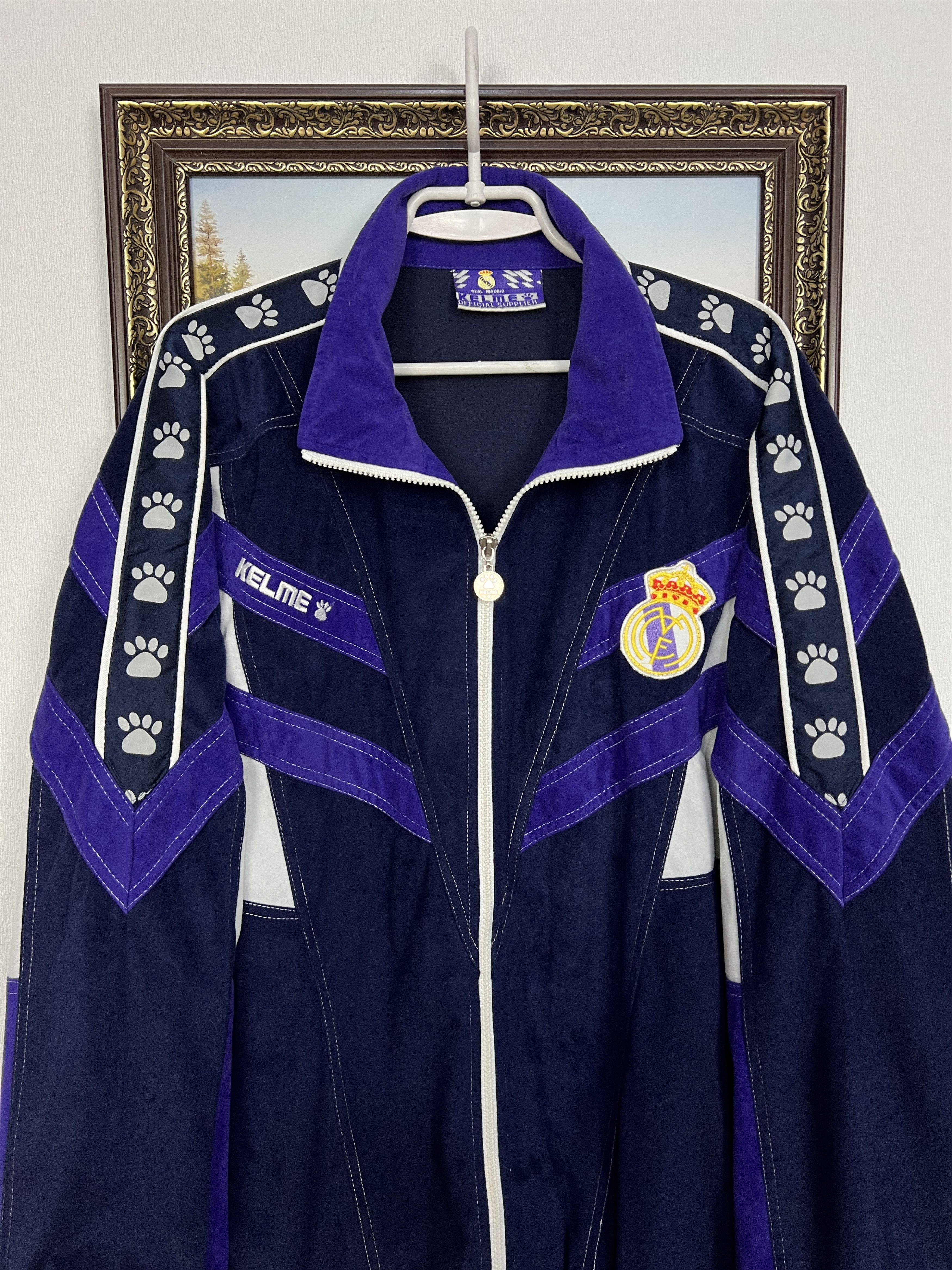 Vintage Kelme Real Madrid Football Jacket Soccer Track Top Rare Size US XXL / EU 58 / 5 - 2 Thumbnail