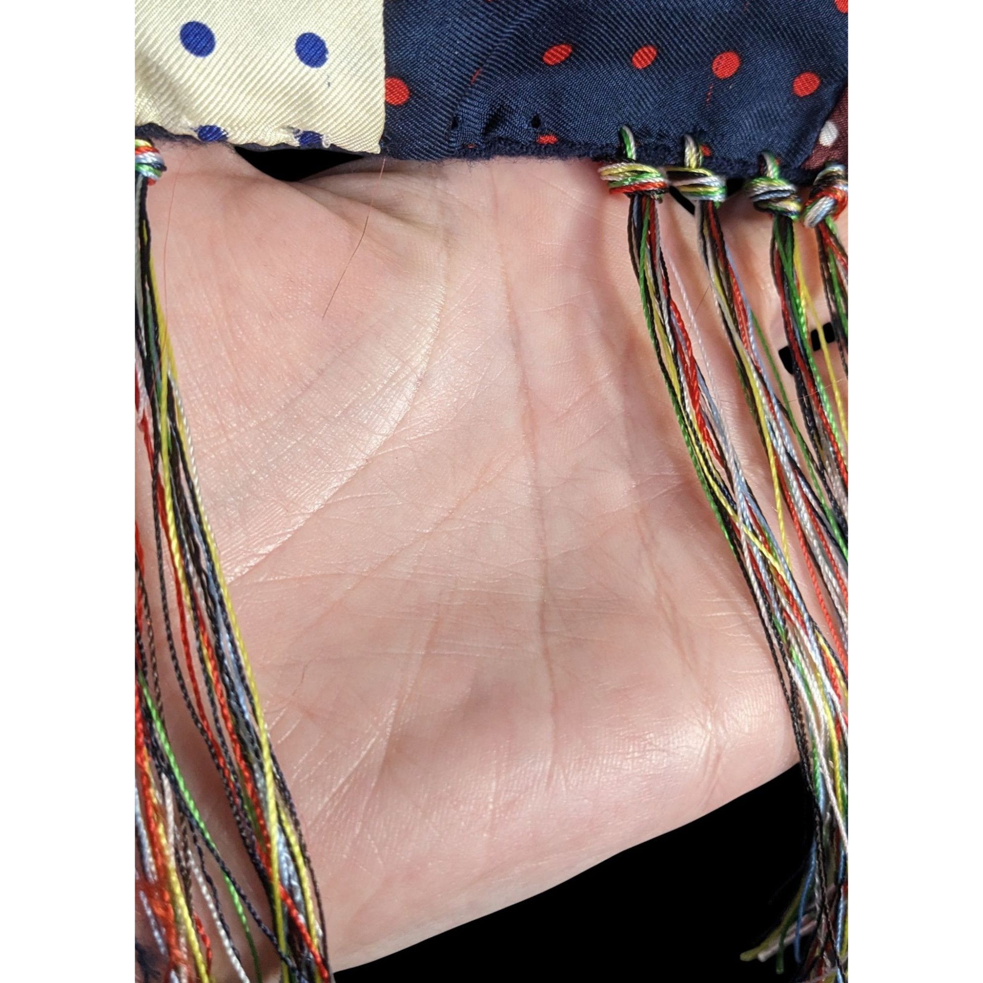 J. Press J.Press Silk Patchwork Scarf Made In USA Multicolor Polka Do Size ONE SIZE - 7 Thumbnail