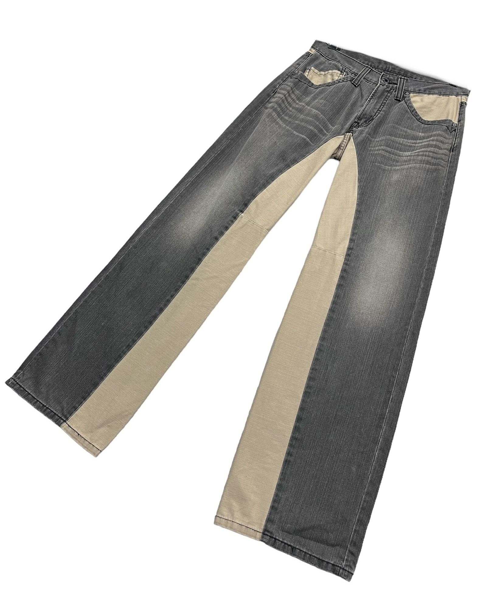 Japan Blue FYE🔥Vintage BLUEWAY JAPAN Hybrid Split Denim Made In JAPAN Size US 28 / EU 44 - 7 Thumbnail