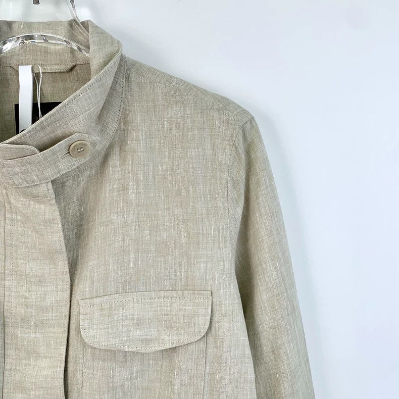 Loro Piana LORO PIANA Khaki multi-pocket linen long sleeve traveler j Size L / US 10 / IT 46 - 3 Thumbnail