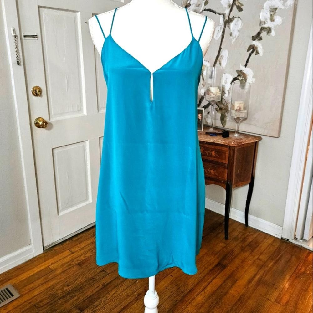 Designer Lavender Brown Stylish Aqua Slip Dress #224 Size S / US 4 / IT 40 - 1 Thumbnail