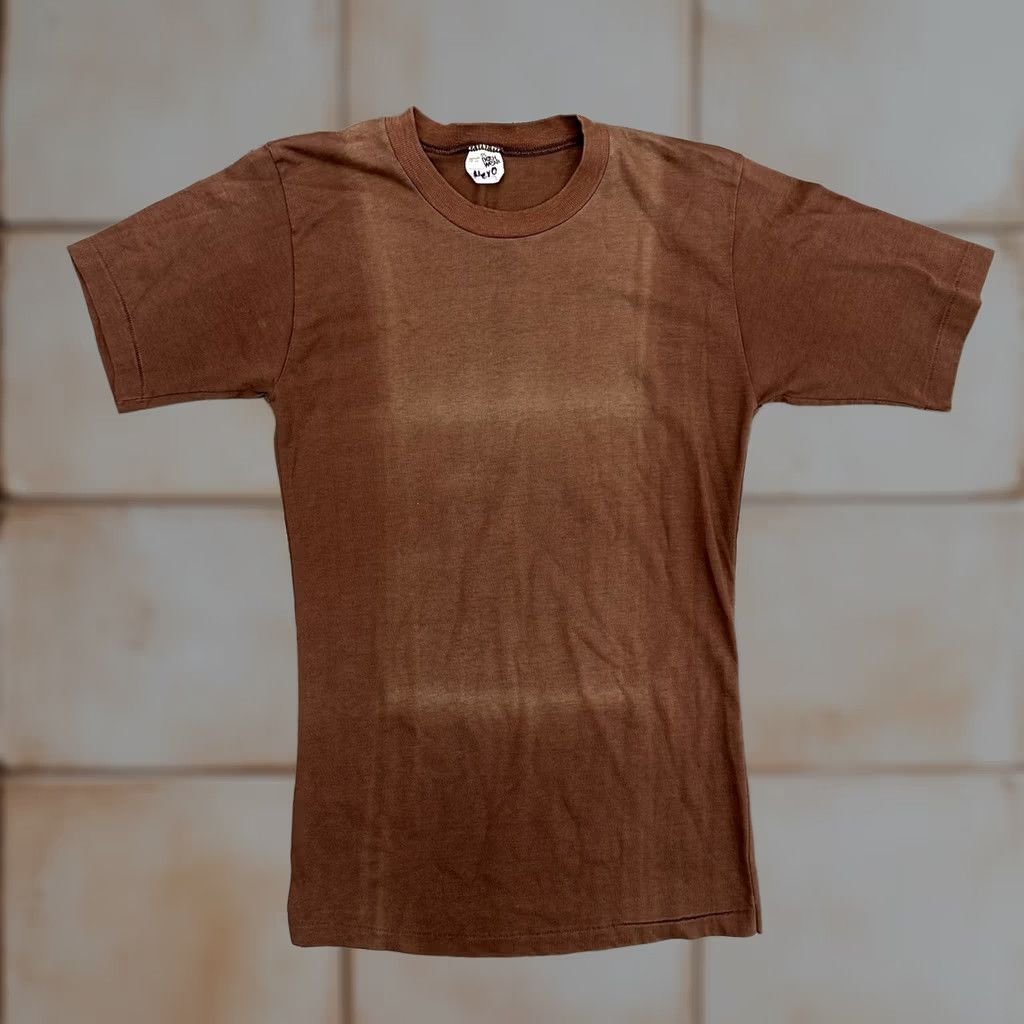 Sears VINTAGE Sears Next To The Body Wear Mens Short Sleeve T-Shirt Brown M 70s 50/50 Cotton" Size US M / EU 48-50 / 2 - 1 Thumbnail