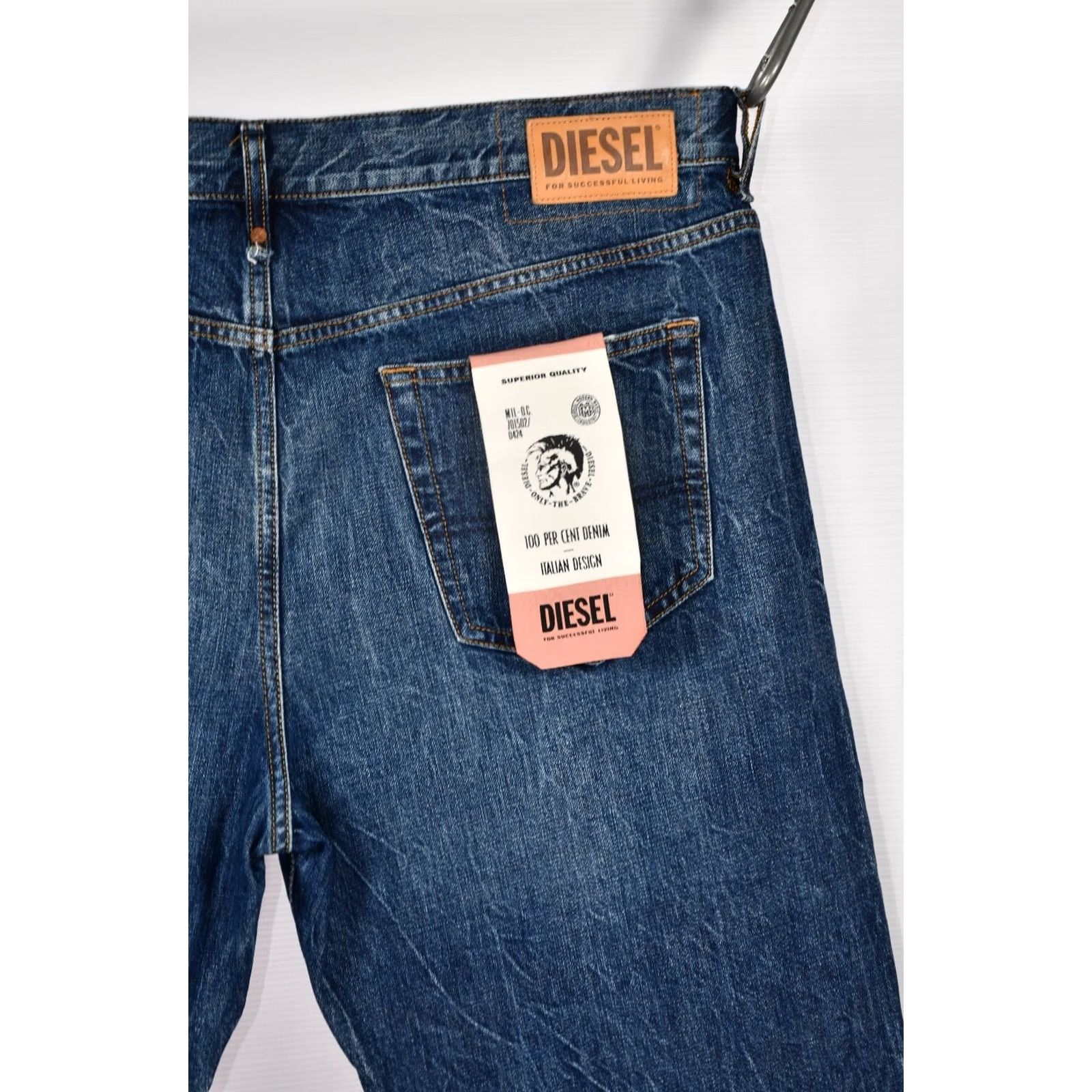 Diesel DIESEL Mharky 080AG Jeans Slim Skinny Distressed Blue W40/L32 Men Size US 40 / EU 56 - 7 Thumbnail