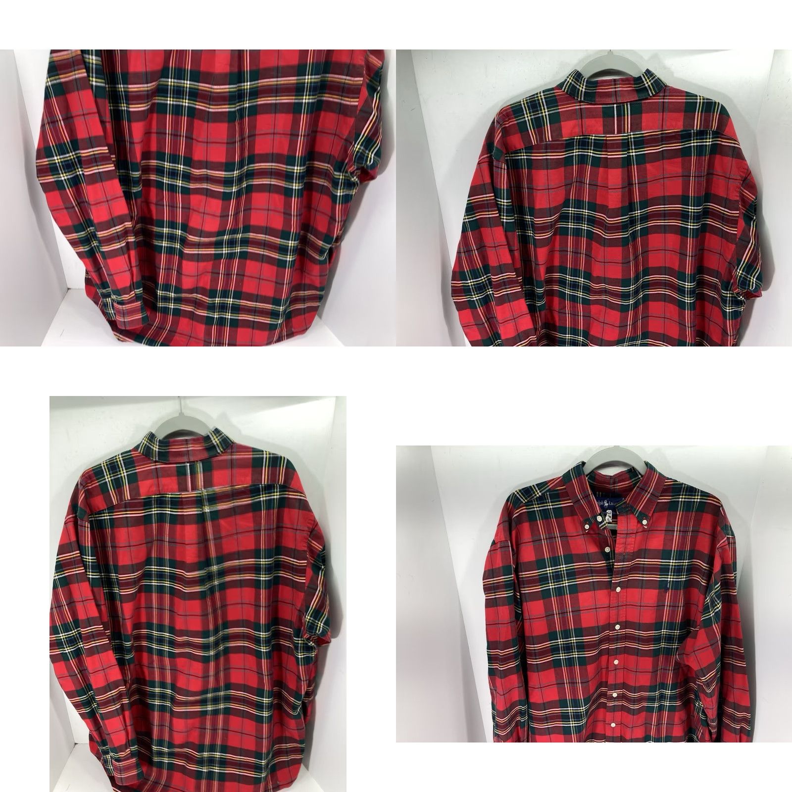 Ralph Lauren VINTAGE Ralph Lauren Shirt Men L Red Plaid Long Sleeve Button Cotton Mens Size US L / EU 52-54 / 3 - 8 Thumbnail