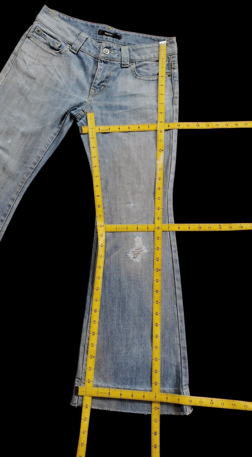Tornado Mart Vintage Tornado Mart Flare Distressed Jeans Size US 29 - 14 Thumbnail