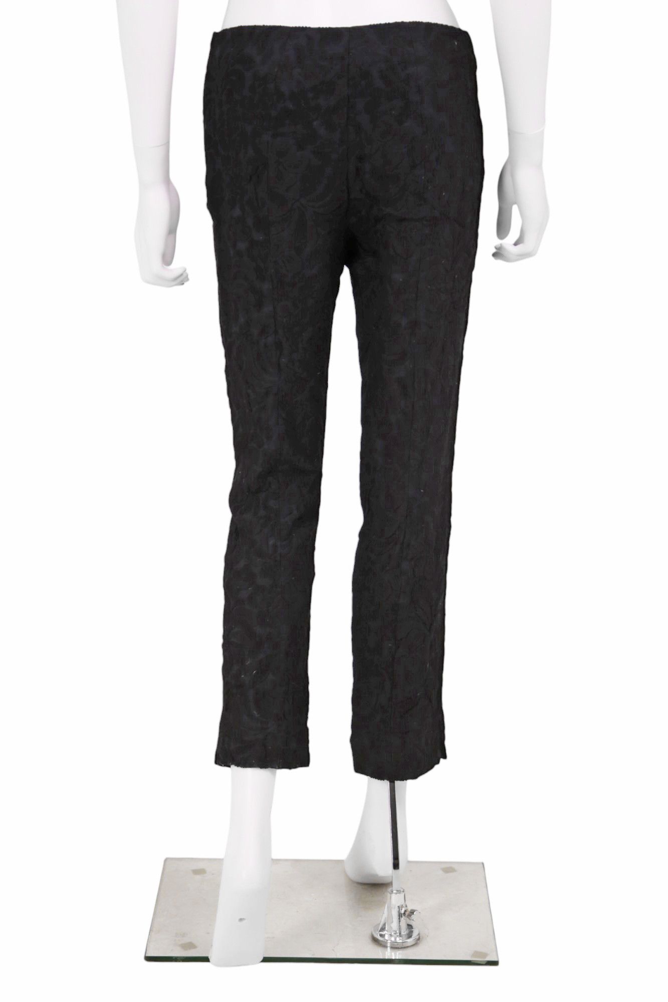 Prada S/S 2015 Distressed Floral Black Jeans Size 28" / US 6 / IT 42 - 4 Thumbnail