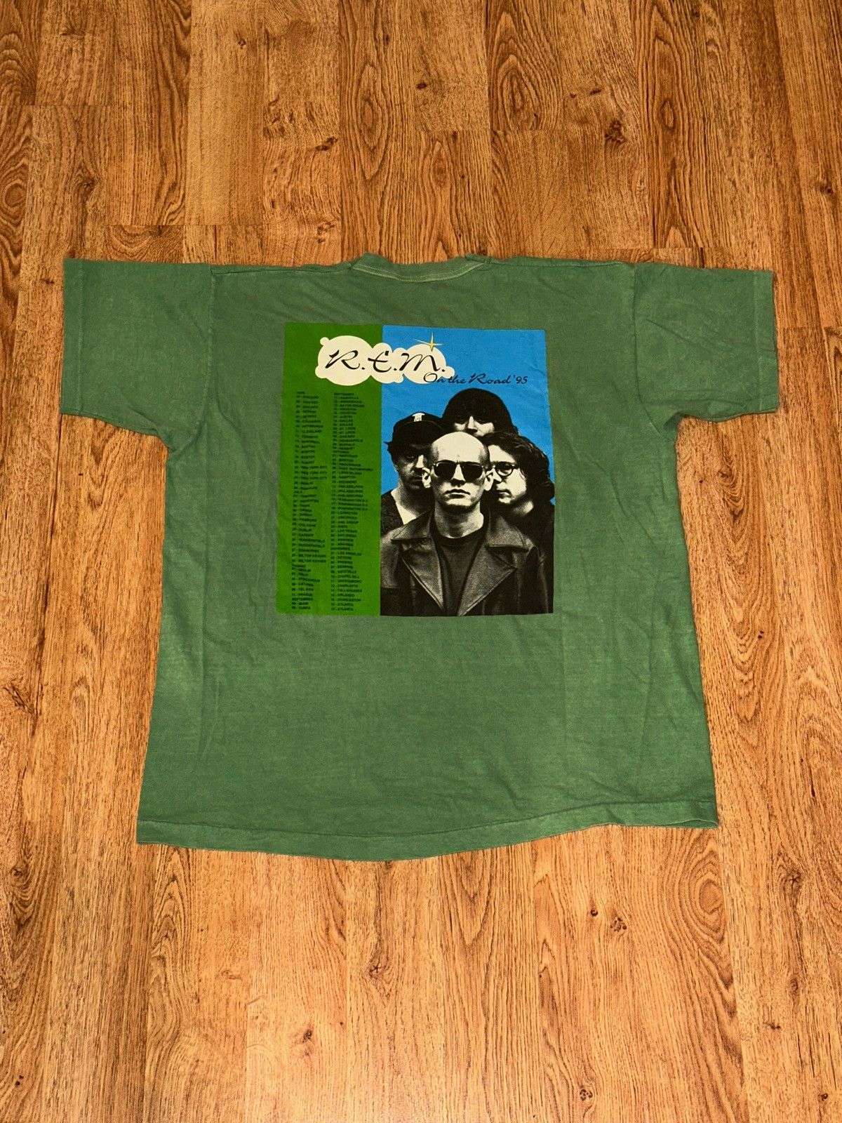 Fruit Of The Loom Vtg REM 1995 Radio Tour Shirt Size LARGE New Wave Rock Size US XL / EU 56 / 4 - 8 Thumbnail