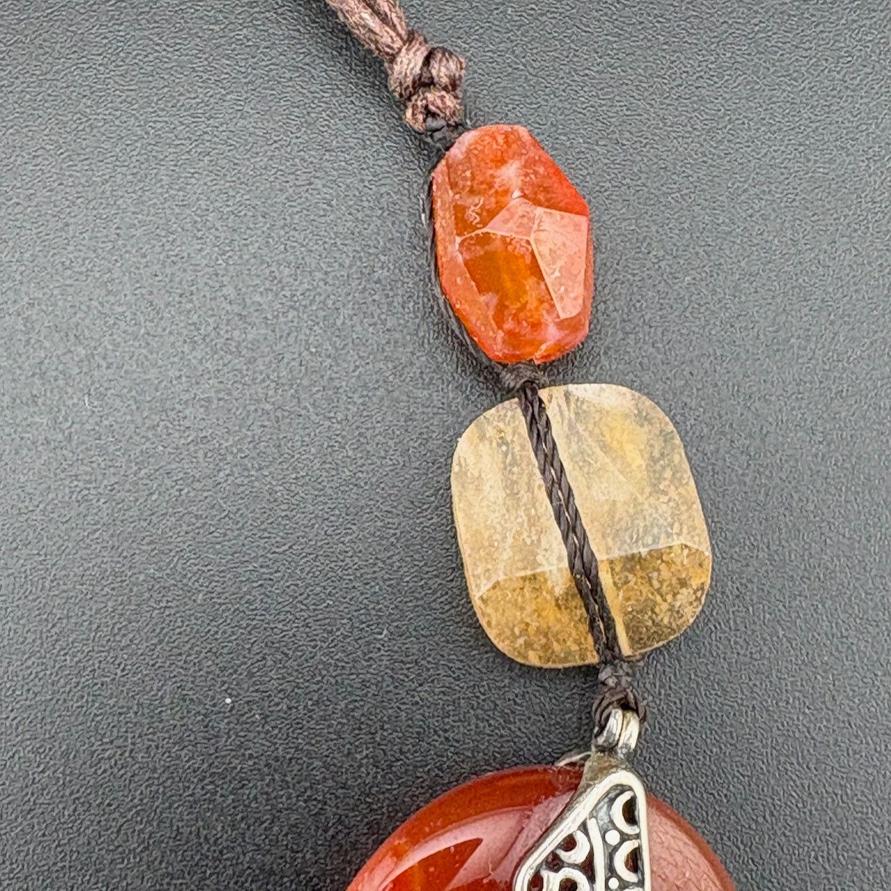 Other Silpada Sterling Silver Copper Red Agate HEATWAVE Necklace Size ONE SIZE - 4 Thumbnail
