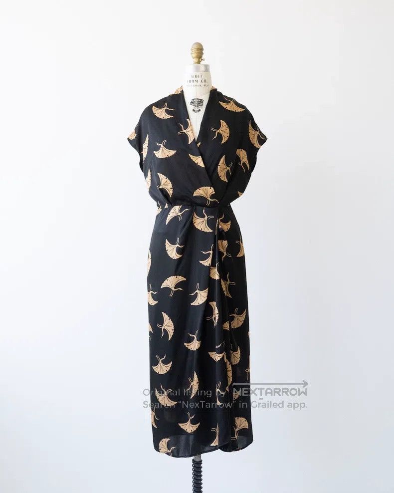Dries Van Noten Dries Van Noten size:36 Silk Ginkgo Print Sleeveless Dress Size S / US 4 / IT 40 - 1 Thumbnail