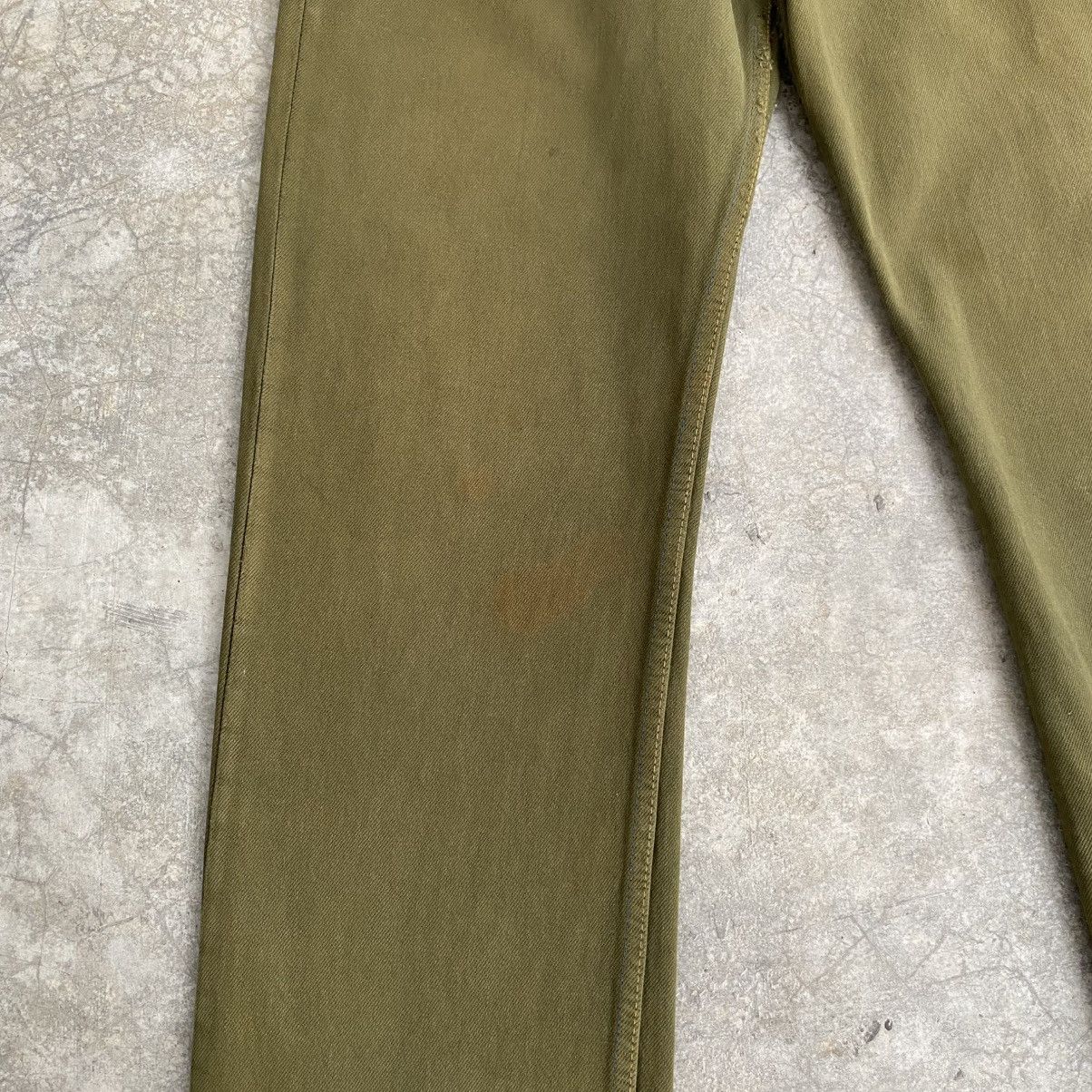 Levi's Vintage Levis 501 Faded Green Overdyed Distressed Jeans Size US 31 - 5 Thumbnail