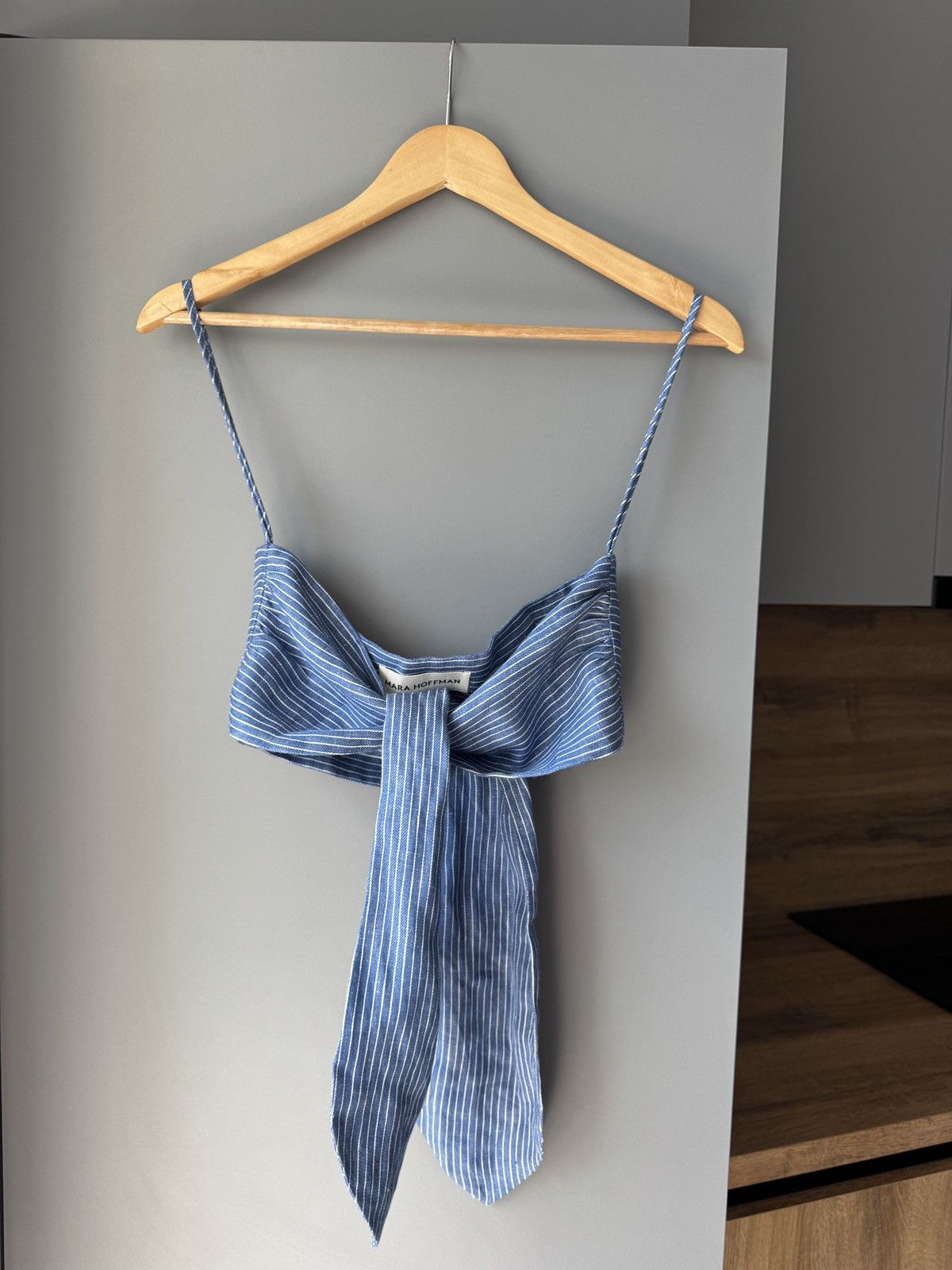 Mara Hoffman Mara Hoffman Organic Linen Striped Blue Top Size S / US 4 / IT 40 - 2 Thumbnail