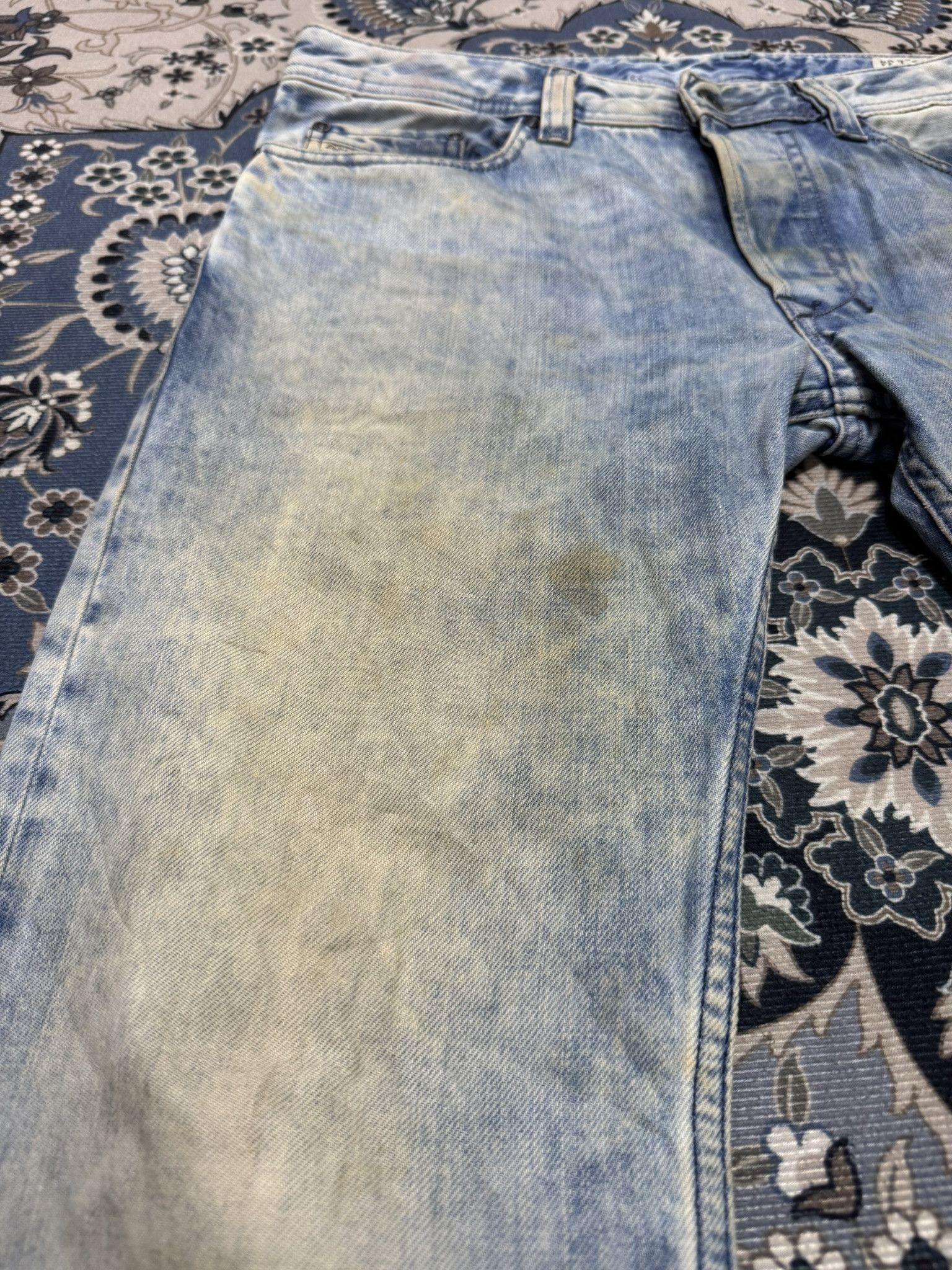 Diesel × Rusty Diesel Safado Rusty Acid Wash Denim Jeans Buttonfly Size US 29 - 5 Thumbnail