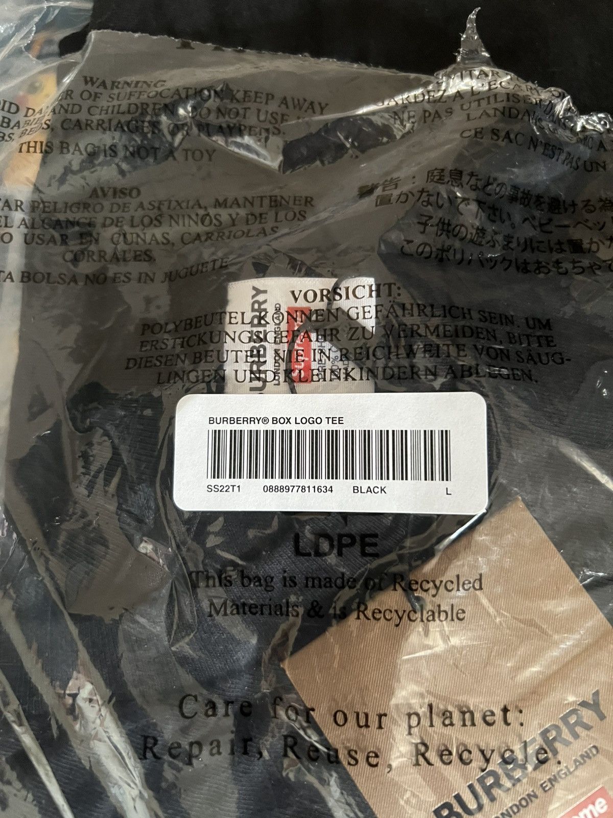 Burberry × Supreme Supreme Burberry Box Logo Tee Brand New Size US M / EU 48-50 / 2 - 6 Thumbnail