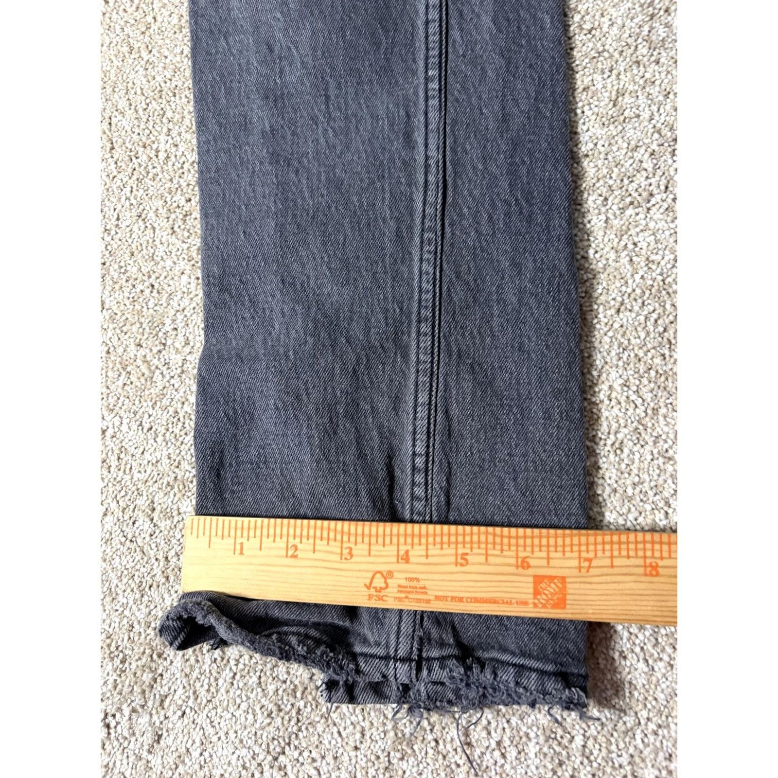 Abercrombie & Fitch Abercrombie & Fitch Jeans Womens 25 Gray 90s Straight Ultra High Rise Slit Hem Size 42" / US 20 - 3 Thumbnail