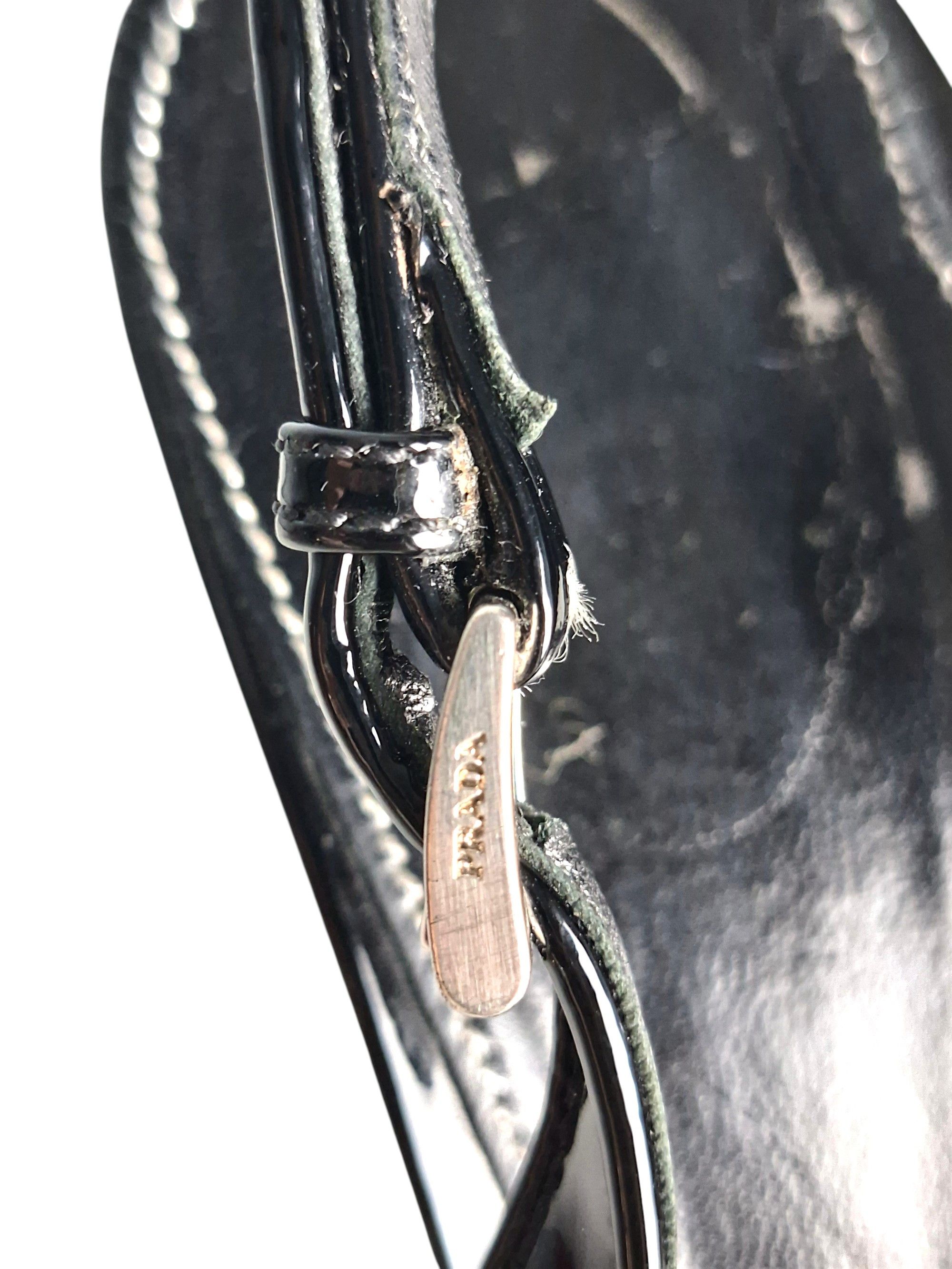 Prada Prada Patent Leather Slingback Platform Pumps Embroidered Size US 9.5 / IT 39.5 - 12 Thumbnail