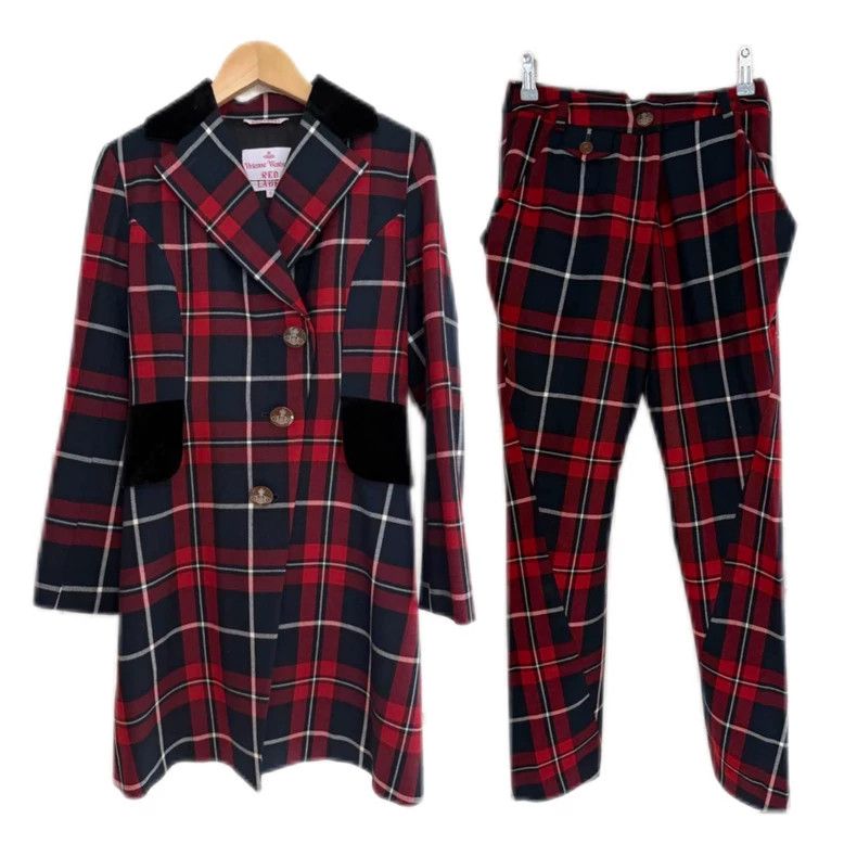 Other Vivienne Westwood Wool red and blue checkered coat set Size M / US 6-8 / IT 42-44 - 1 Thumbnail