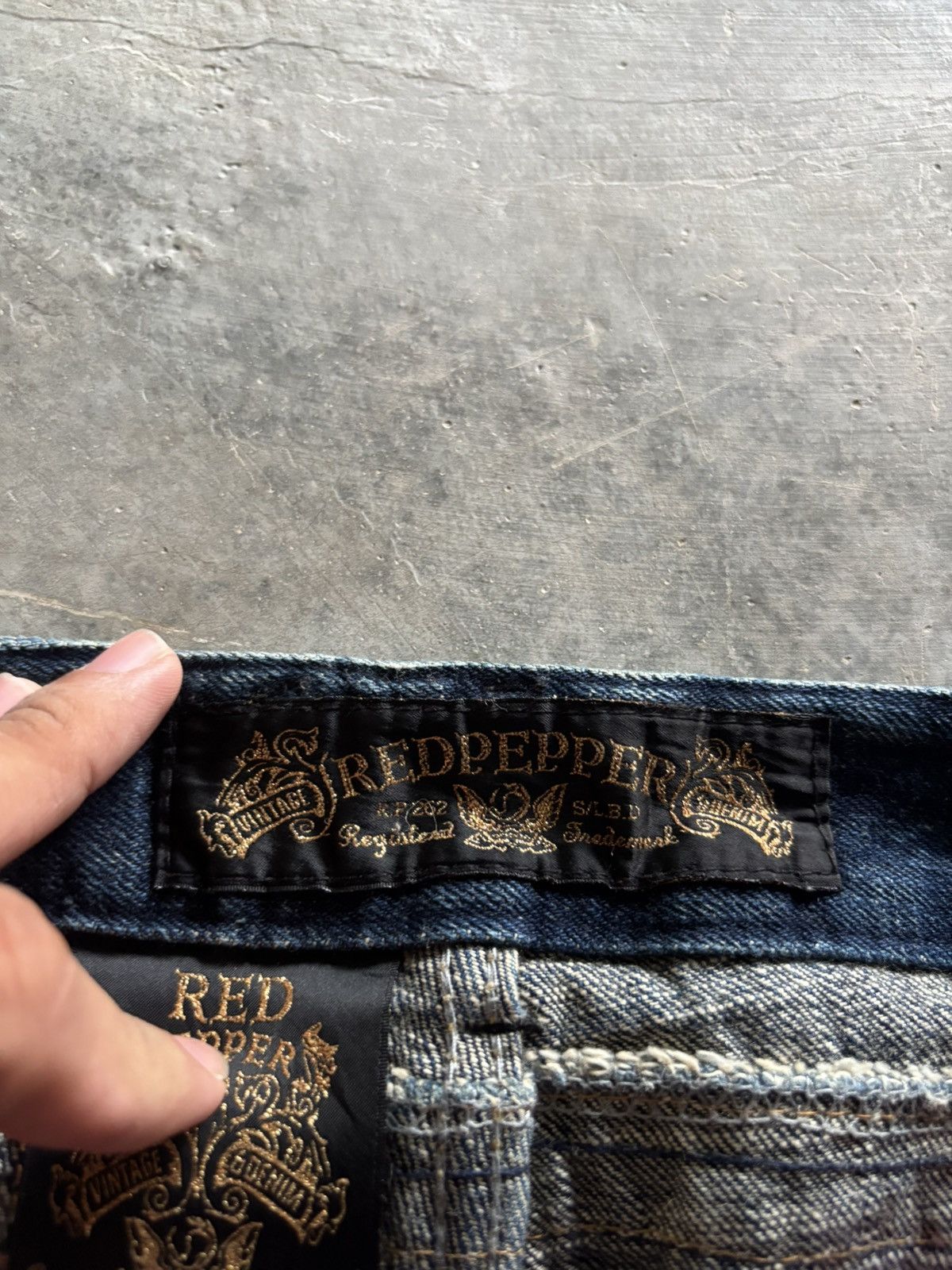 If Six Was Nine RED PEPPER JEANS leopard fur backpocket wing punk grunge Size US 32 / EU 48 - 5 Thumbnail