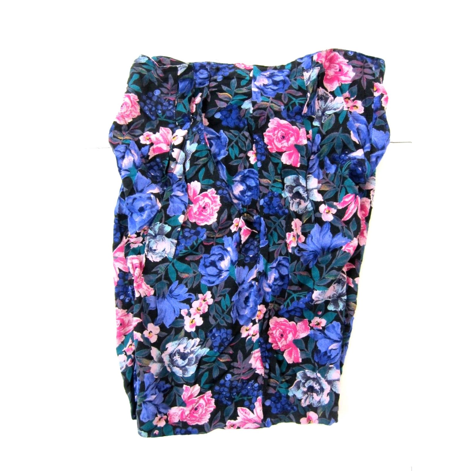 Vintage Vtg Rampage Rayon Floral High Rise Bermuda Short Women 8 Pink White Purple Pocket 44" hip 31" waist 14" rise Womens Size 30" / US 8 / IT 44 - 4 Thumbnail