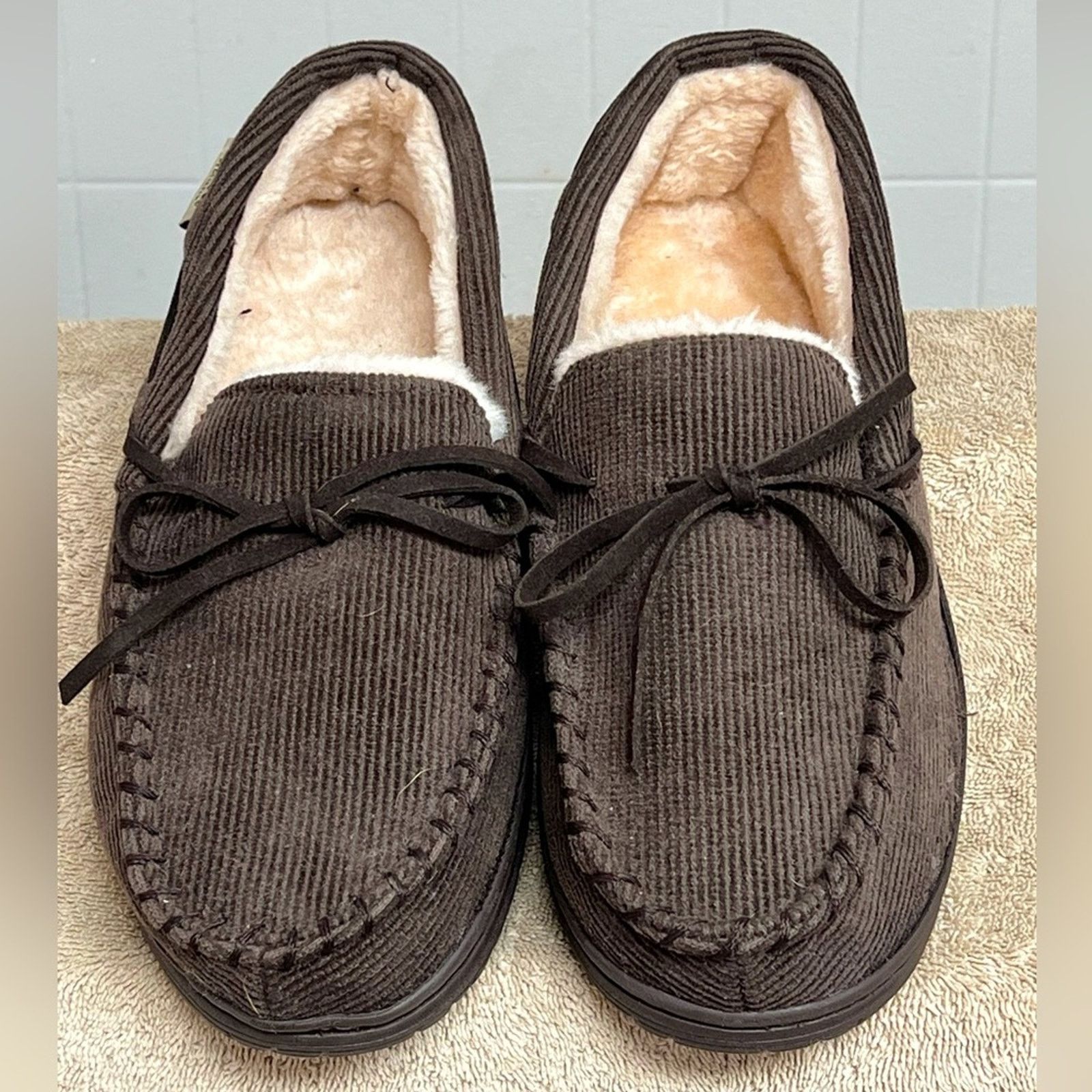 Other PAWZ BY BEARPAW ROB BROWN FUR MOCCASIN SLIPPERS SIZE 9 Size US 9 / EU 42 - 1 Thumbnail