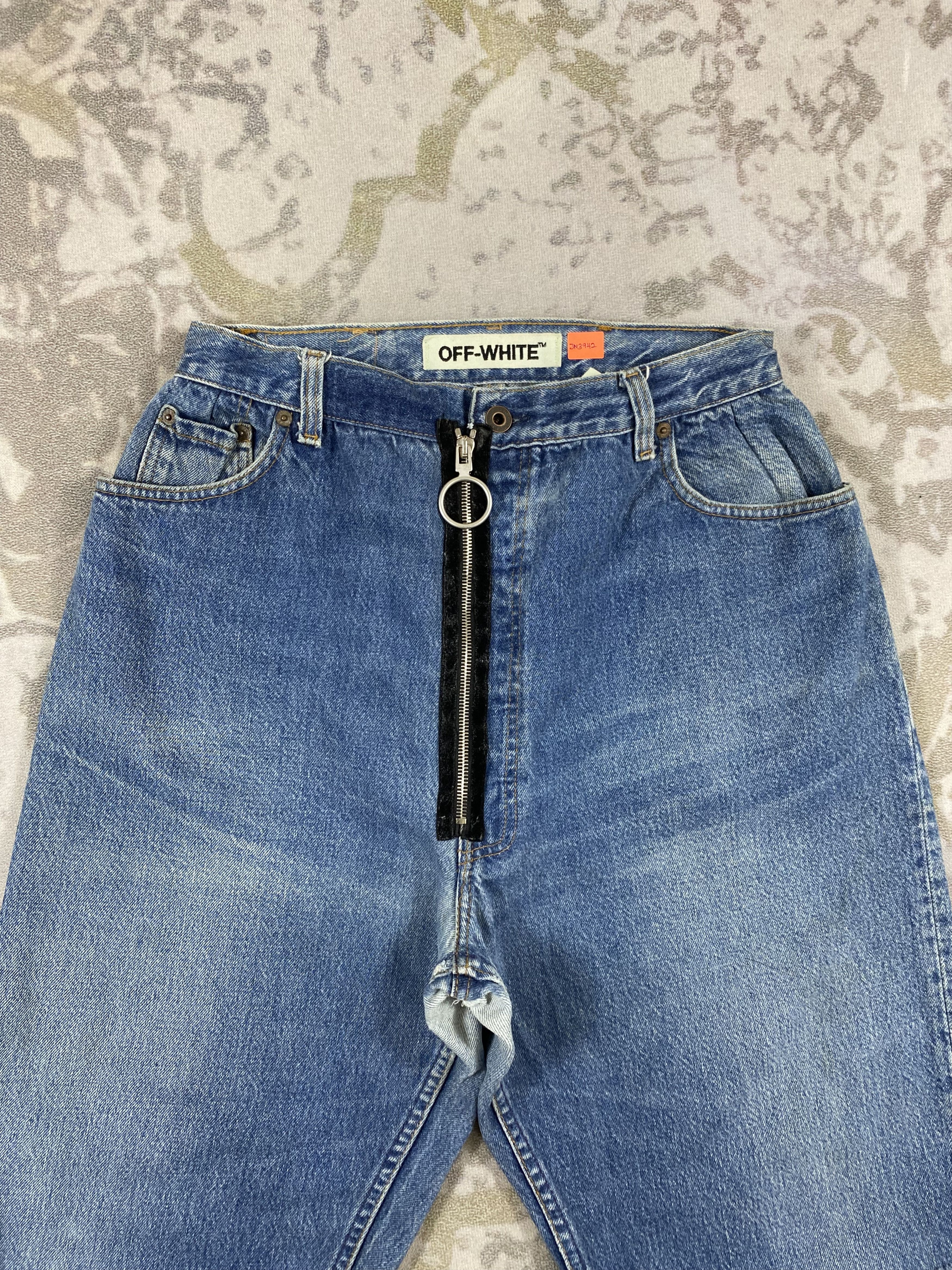 Levi's × Off-White × Virgil Abloh Distressed Blue Vintage Levi's 501 x Off White 29x24-JN3942 Size US 29 - 3 Thumbnail