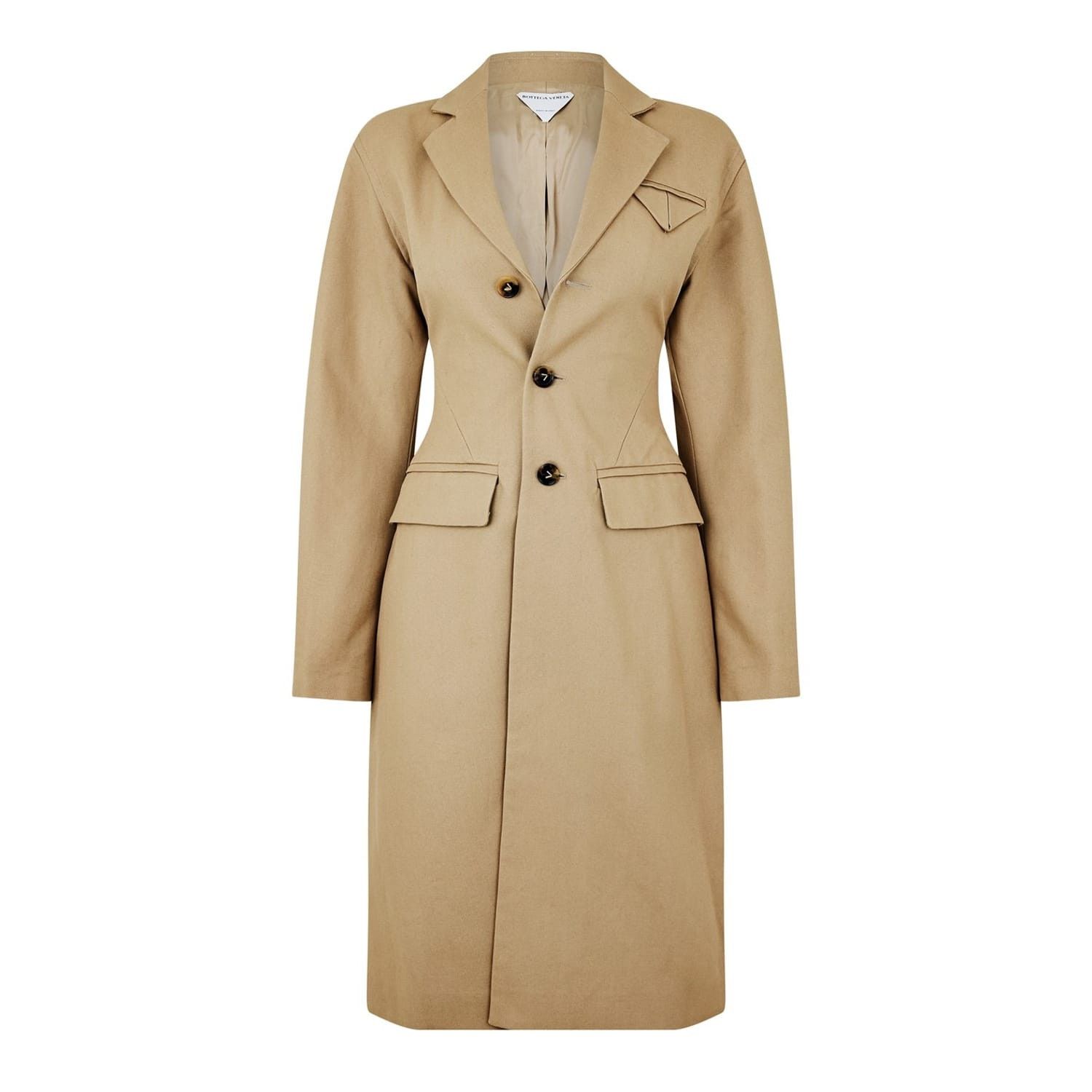 Bottega Veneta Bottega Veneta Blazer Regular Fit Coat in Beige Size XXS / US 00 / IT 34 - 1 Thumbnail