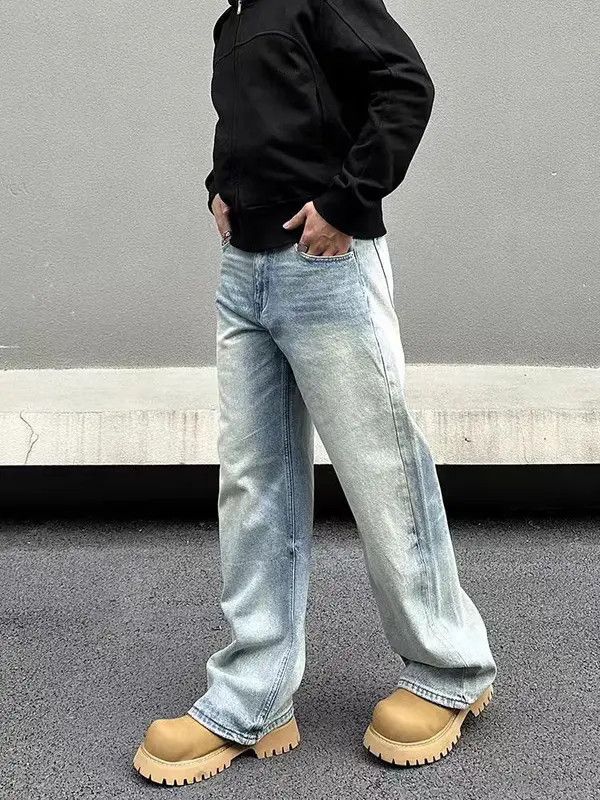 VIBE Vintage Washed Faded Loose Casual Jeans Size US 30 / EU 46 - 3 Thumbnail