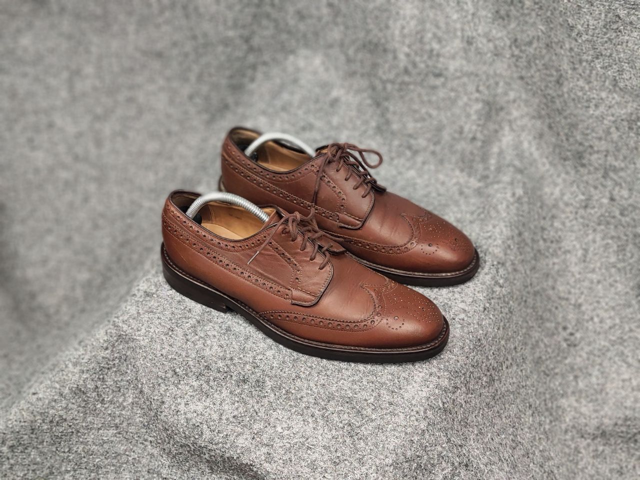 Barbour Barbour Design Dark Brown Leather Ouse Brogue Shoes Size US 7.5 / EU 40-41 - 3 Thumbnail