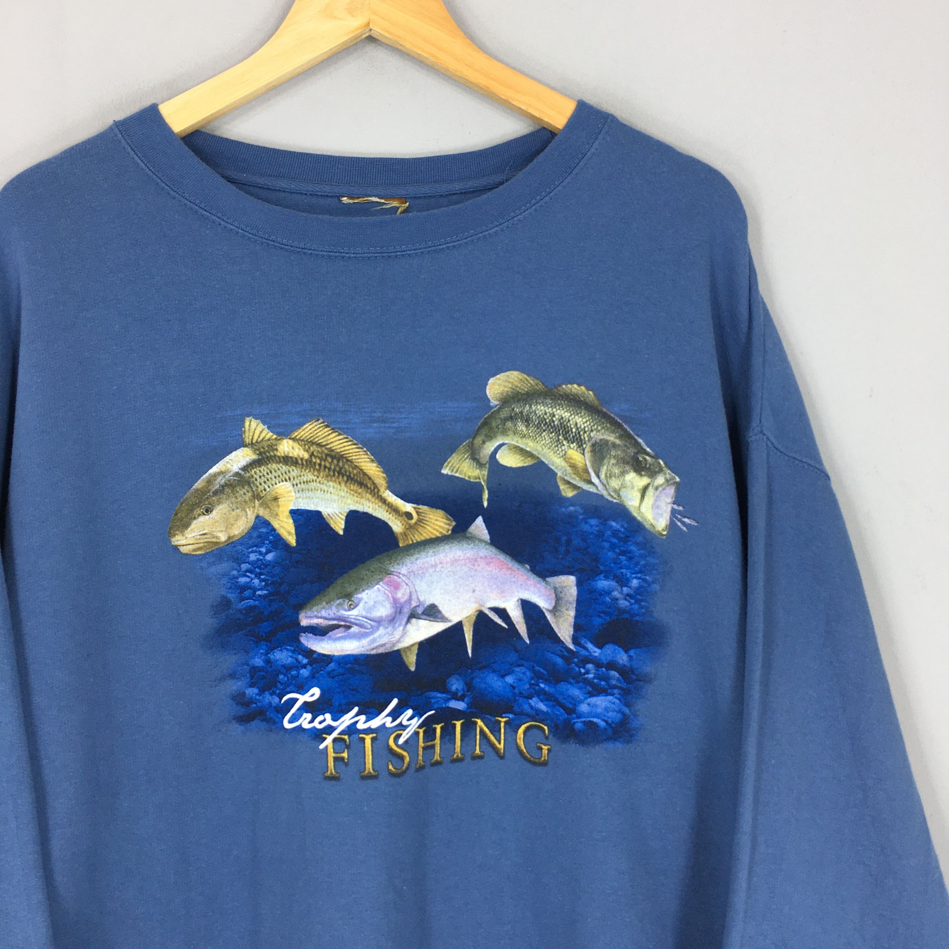 Vintage Vintage Fishing Angler Trophy Sweatshirt XXLarge Size US XXL / EU 58 / 5 - 2 Thumbnail