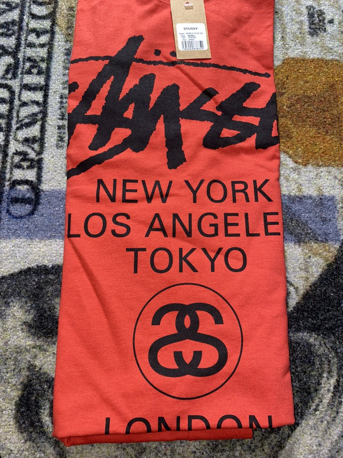 Stussy Stussy International World Tour Tee Red Size US L / EU 52-54 / 3 - 1 Thumbnail