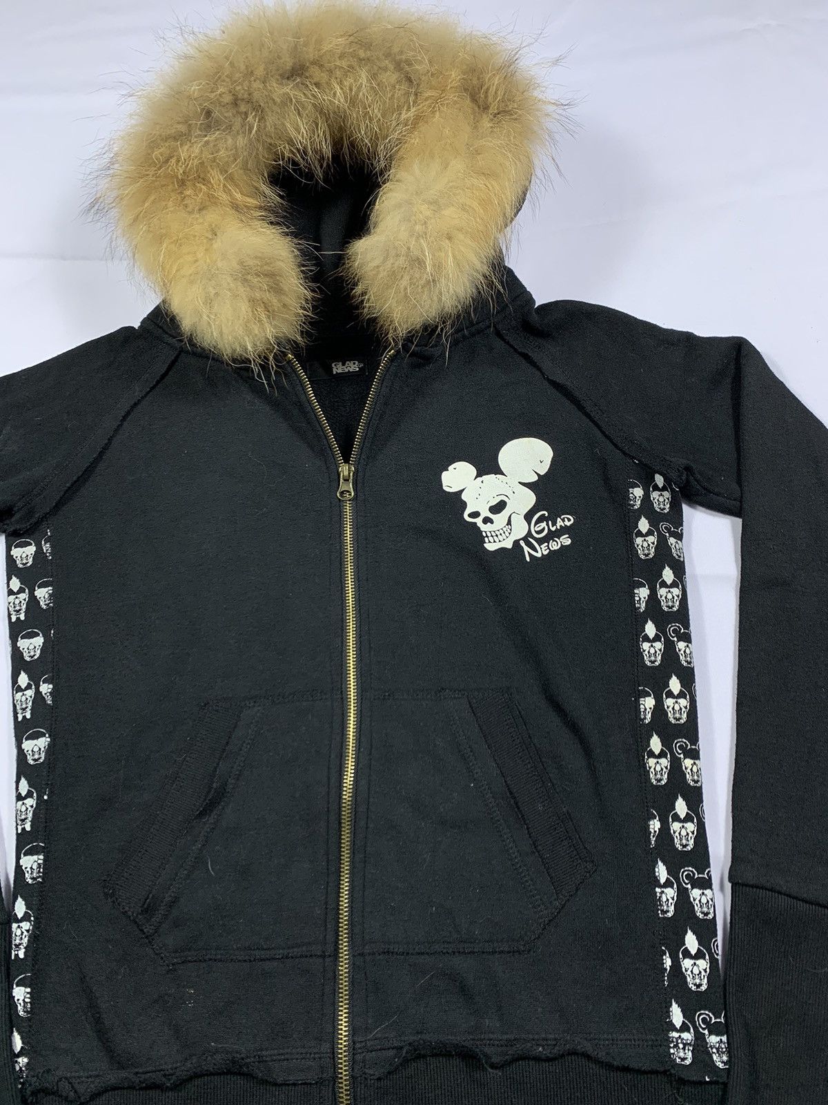 If Six Was Nine DISTRESSED FUR ZIPPER HOODIE SKULL LGB STYLE Size US M / EU 48-50 / 2 - 3 Thumbnail