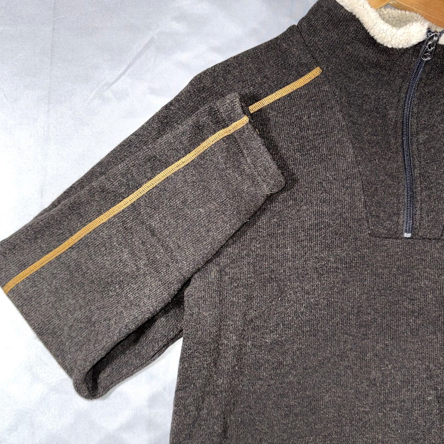 Vintage Kuhl Mens Large Gray Alfpaca Fleece Pullover 1/4 Zip Mock Neck Sweater Size US L / EU 52-54 / 3 - 7 Thumbnail
