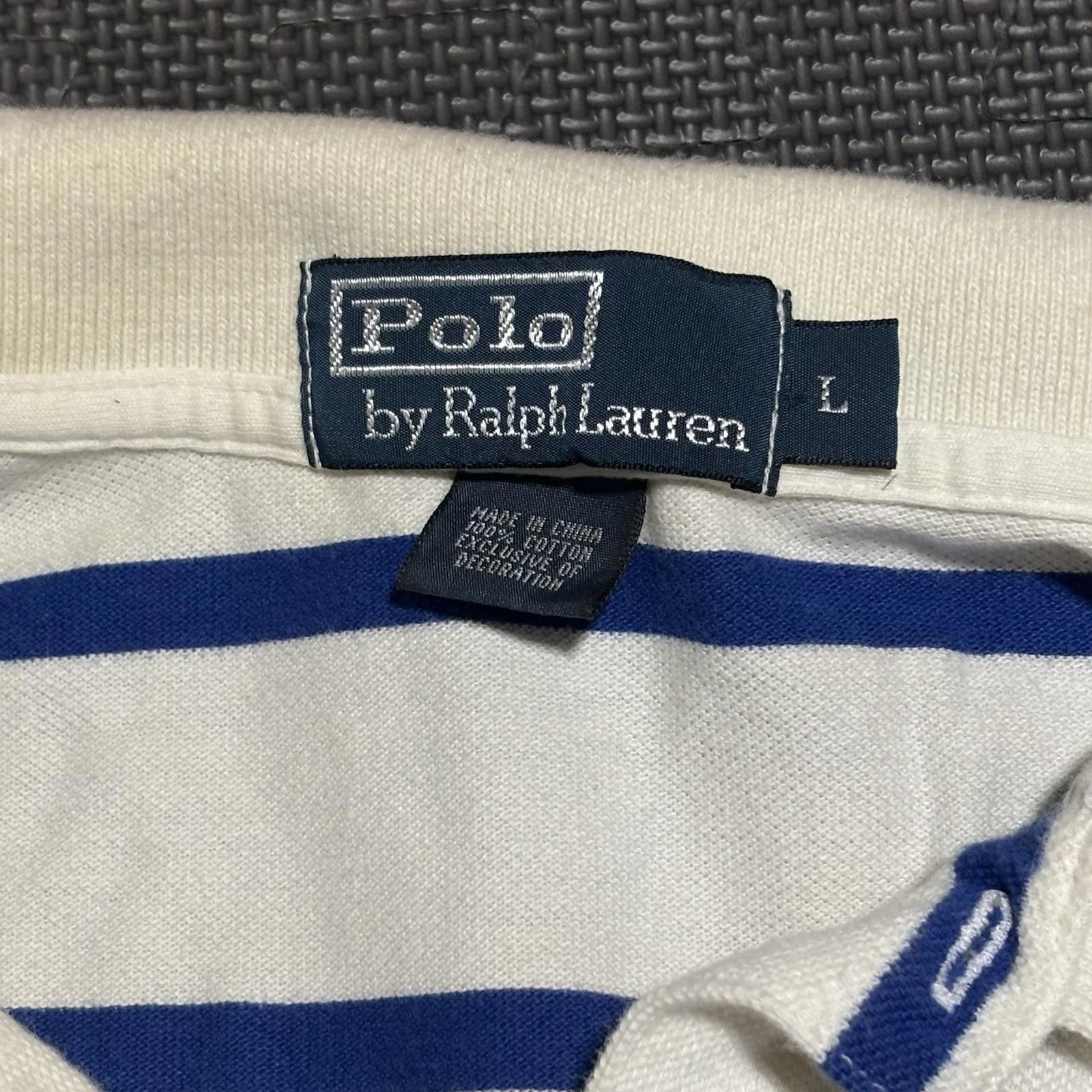 Polo Ralph Lauren Polo Ralph Lauren Men’s Shirt Size Large Striped White Blue Size US XL / EU 56 / 4 - 2 Thumbnail