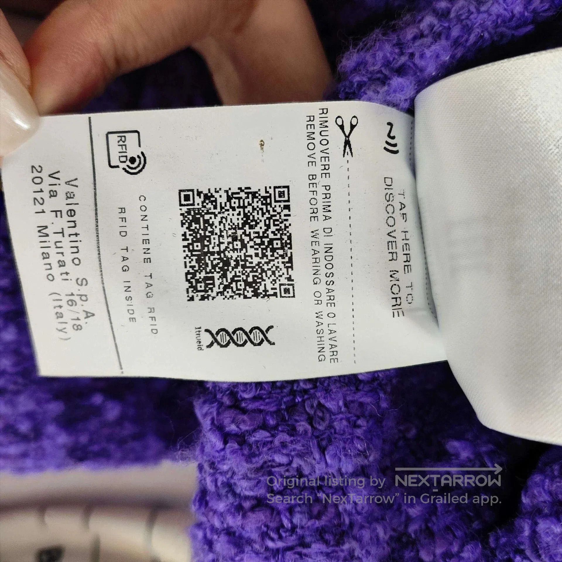Valentino Valentino Purple Tweed Long. Size S / US 4 / IT 40 - 7 Thumbnail