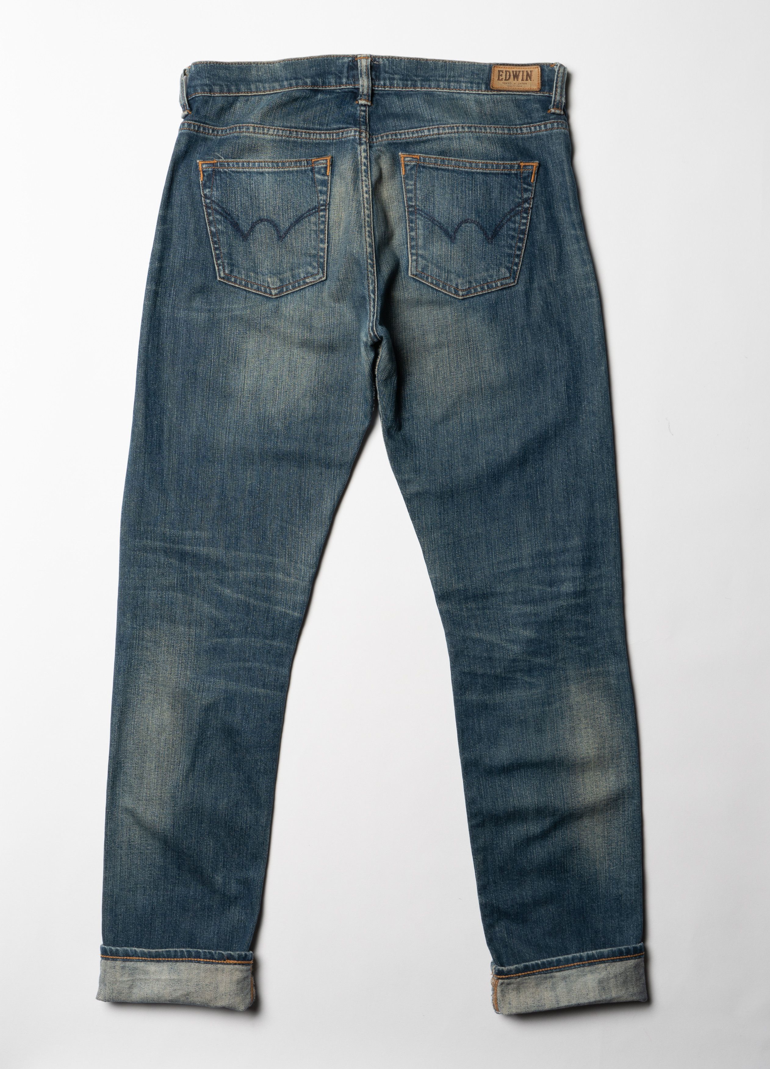 Edwin 🔴 EDWIN W’ Hardy Pant Blue Selvedge Denim Jeans Women’s Size 28" / US 6 / IT 42 - 15 Thumbnail
