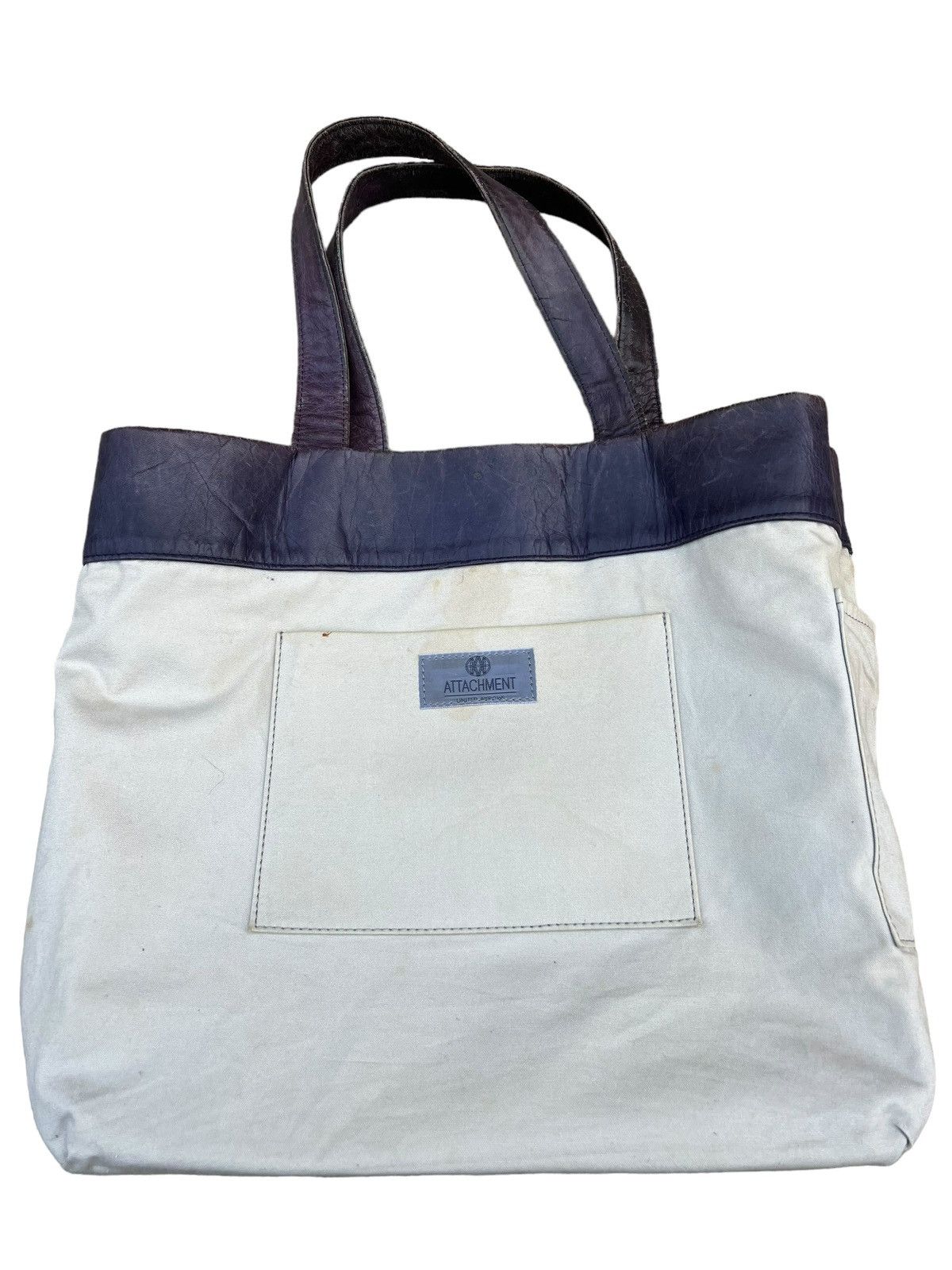 Attachment Attachment X United Arrows Distress Patina Leather Tote Bag Size ONE SIZE - 15 Thumbnail