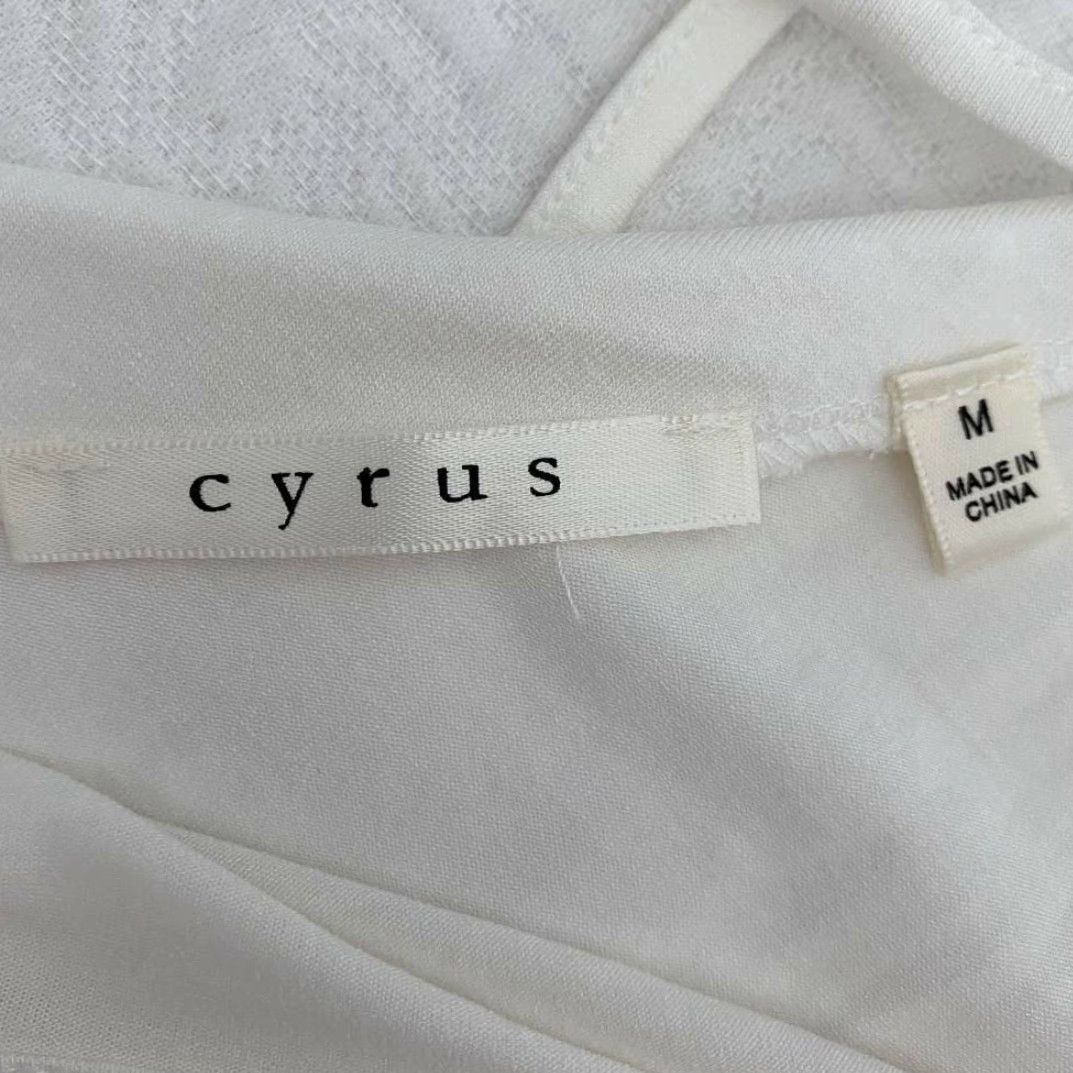 Vintage Cyrus Womens Blouse Ivory Short Sleeve Batwing Dolman Stretch Cutout Hi-Lo Medium M Size M / US 6-8 / IT 42-44 - 3 Thumbnail