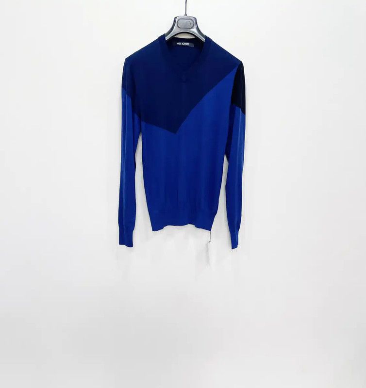Neil Barrett Neil Barrett Deep Blue Wool Sweater for Men 0089 Size US S / EU 44-46 / 1 - 1 Thumbnail
