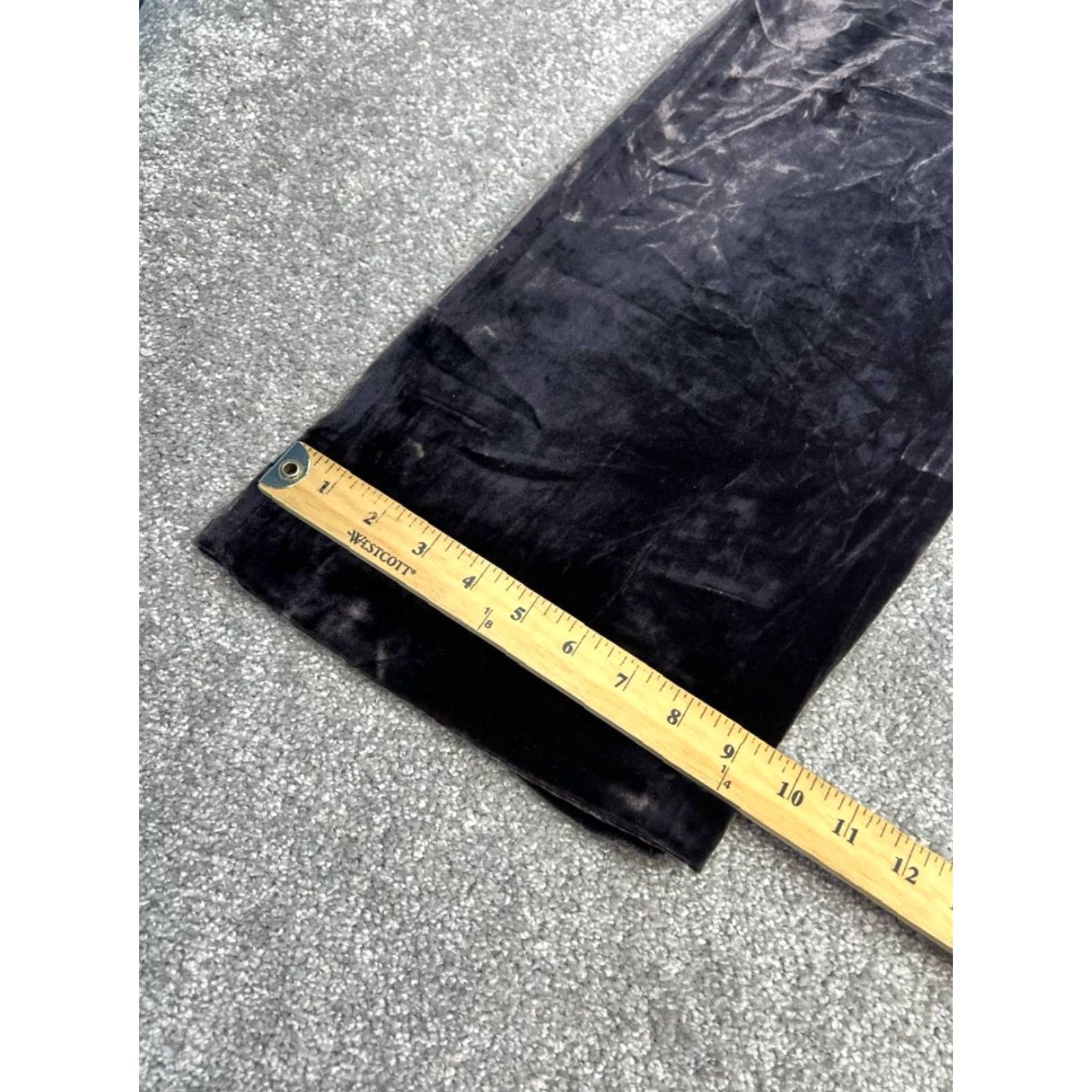 Zara ZARA Velvet Pants Women's XS Black High Rise Wide-Leg Flat Front Casual Wool Blend? (Wait) Size 26" / US 2 / IT 38 - 7 Thumbnail
