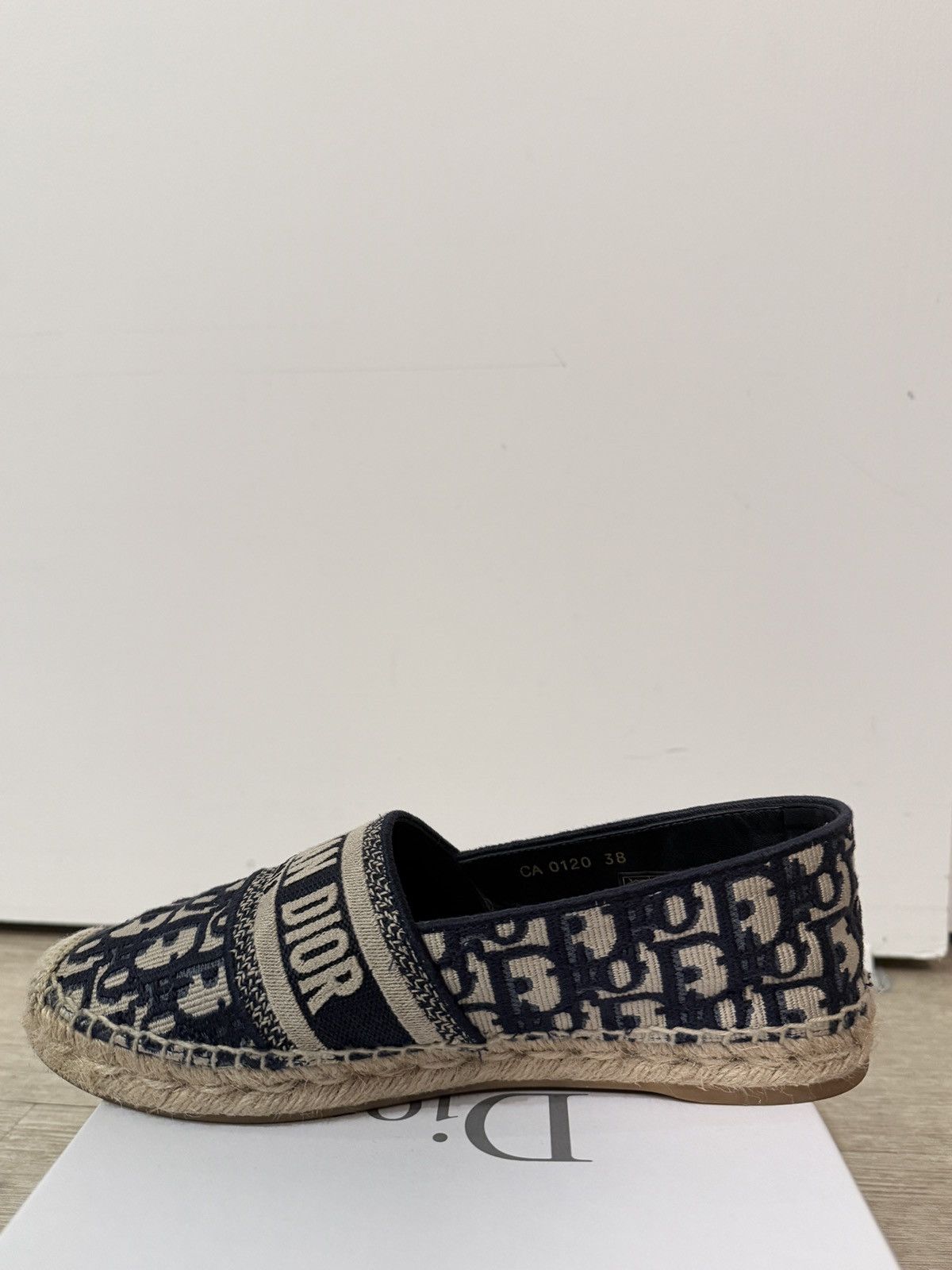 Dior Granville Espadrille - Deep Blue Dior Oblique Size 38
